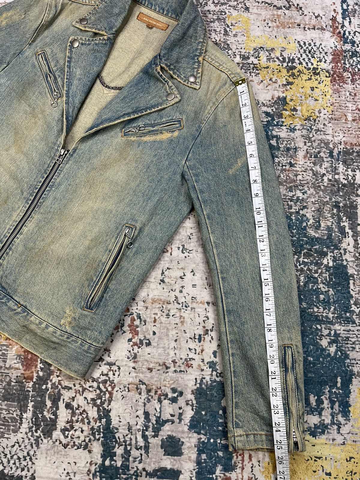 JACKROSE Jackrose Distressed Denim Biker Jackets Size US S / EU 44-46 / 1 - 9 Thumbnail