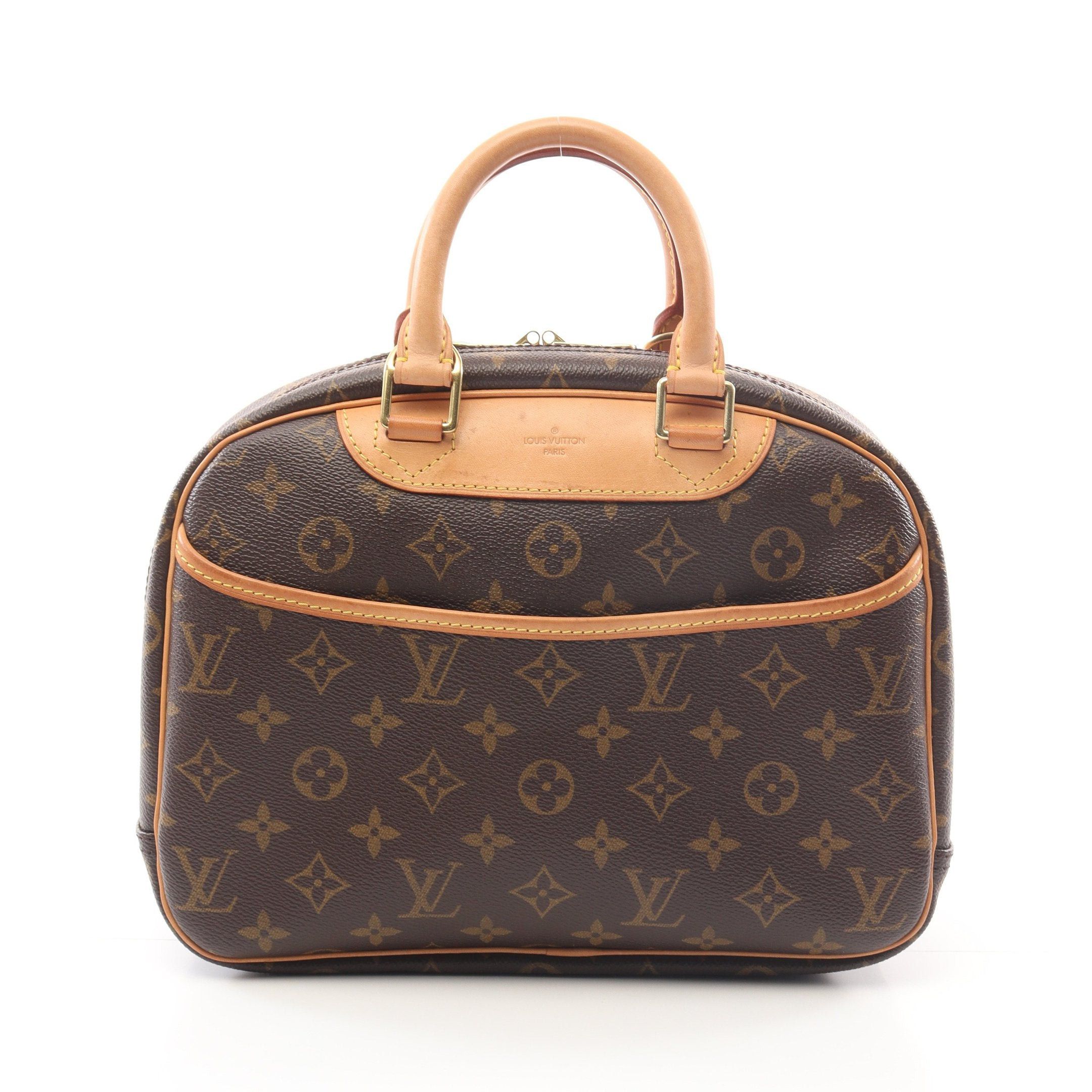 Louis Vuitton Louis Vuitton Trouville Monogram Handbag Leather Brown Size ONE SIZE - 1 Thumbnail