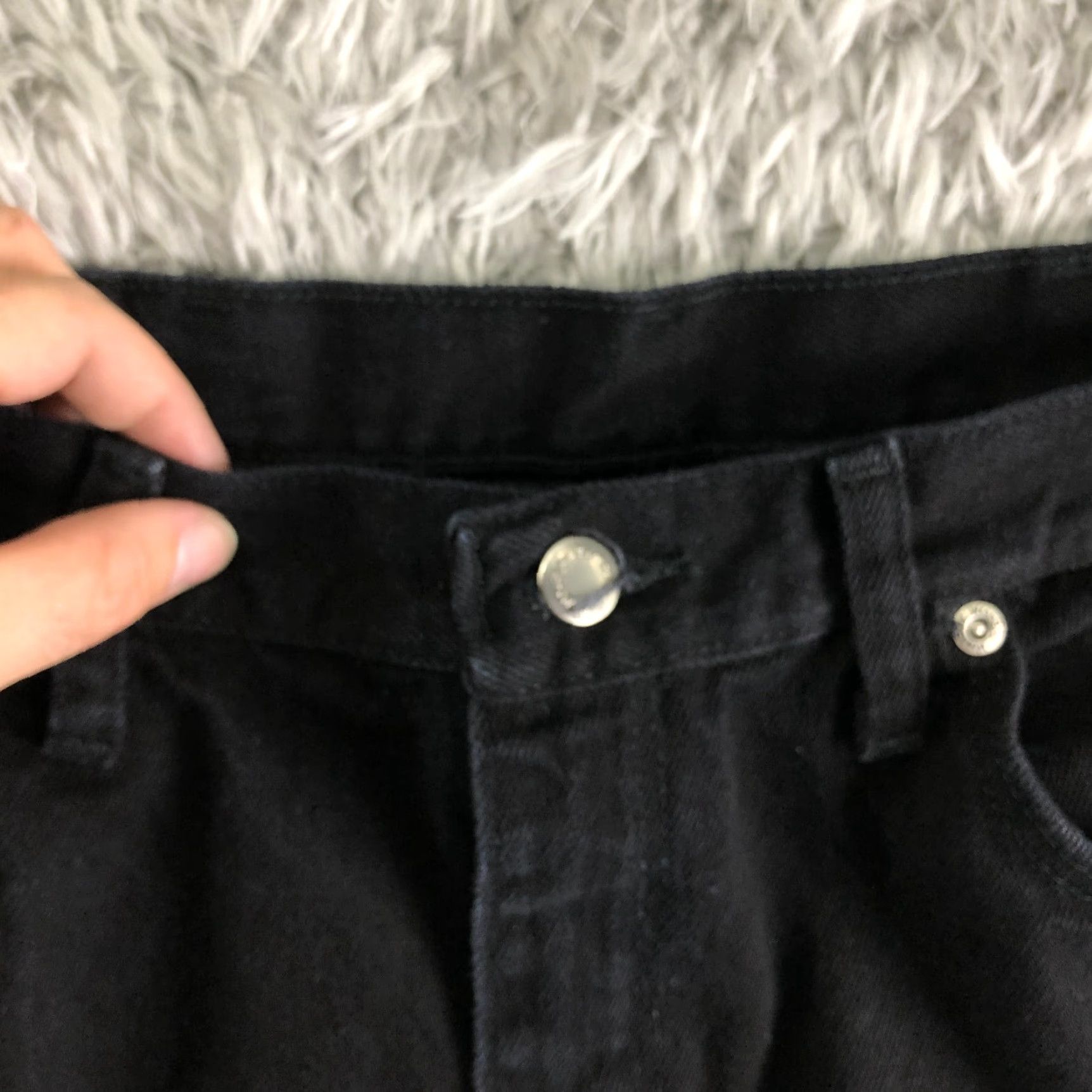 Wrangler Wrangler Mens Size 36x32 Jeans Dark Wash Black Denim Straight Leg Mid Rise Premium Wool? (No) Size US 36 / EU 52 - 7 Thumbnail
