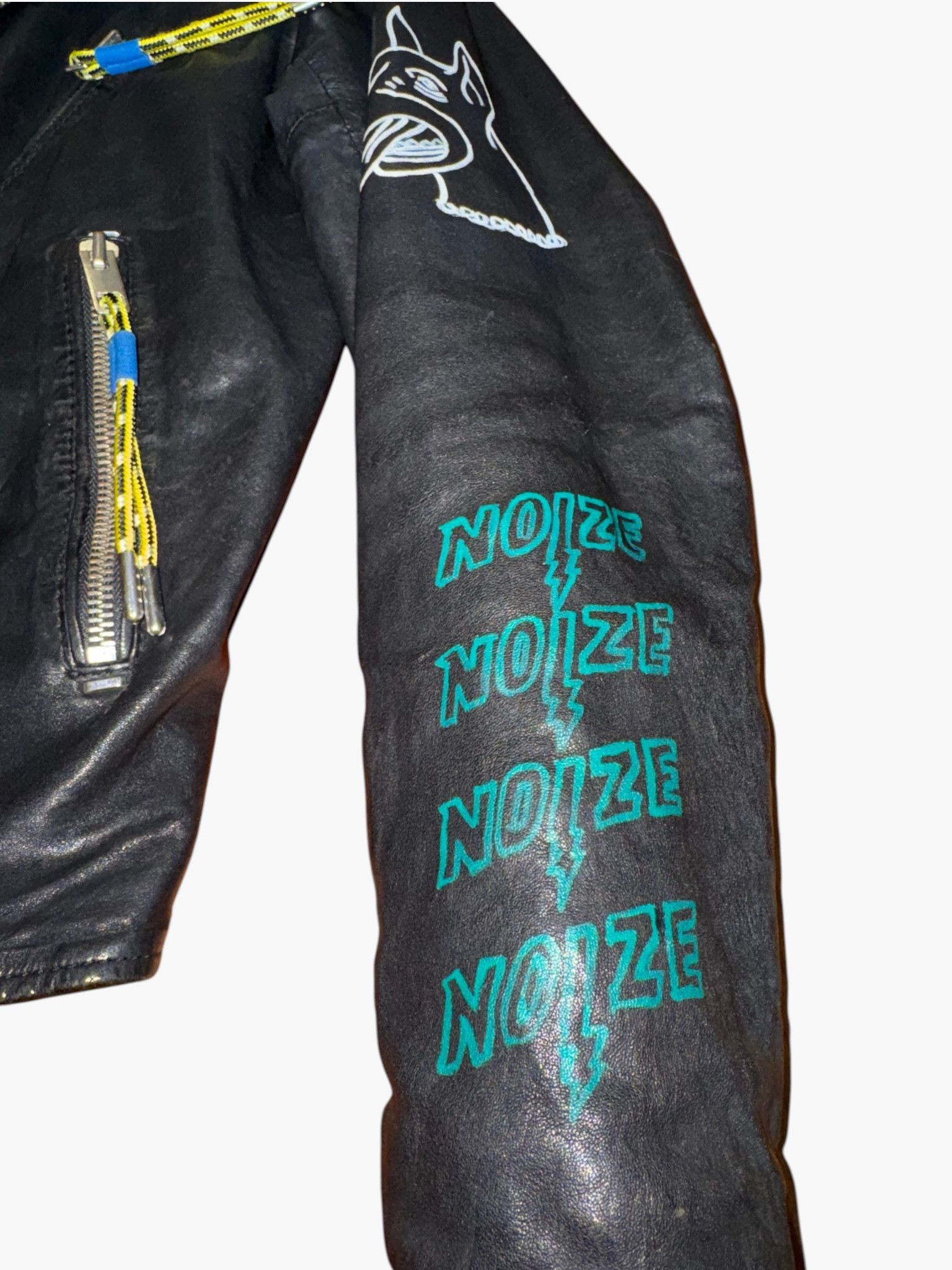 Diesel 🎸 Rockstar Diesel Leather Jacket - Rare Graphic Edition Size US M / EU 48-50 / 2 - 3 Thumbnail