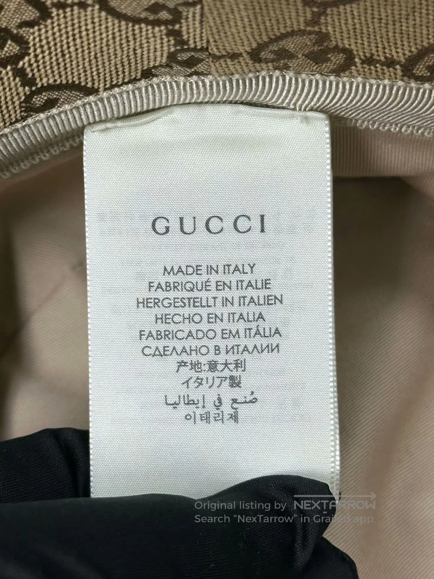 Gucci Guicci Brown Double G Logo Embroidered Fisherman's Hat| Size ONE SIZE - 4 Thumbnail