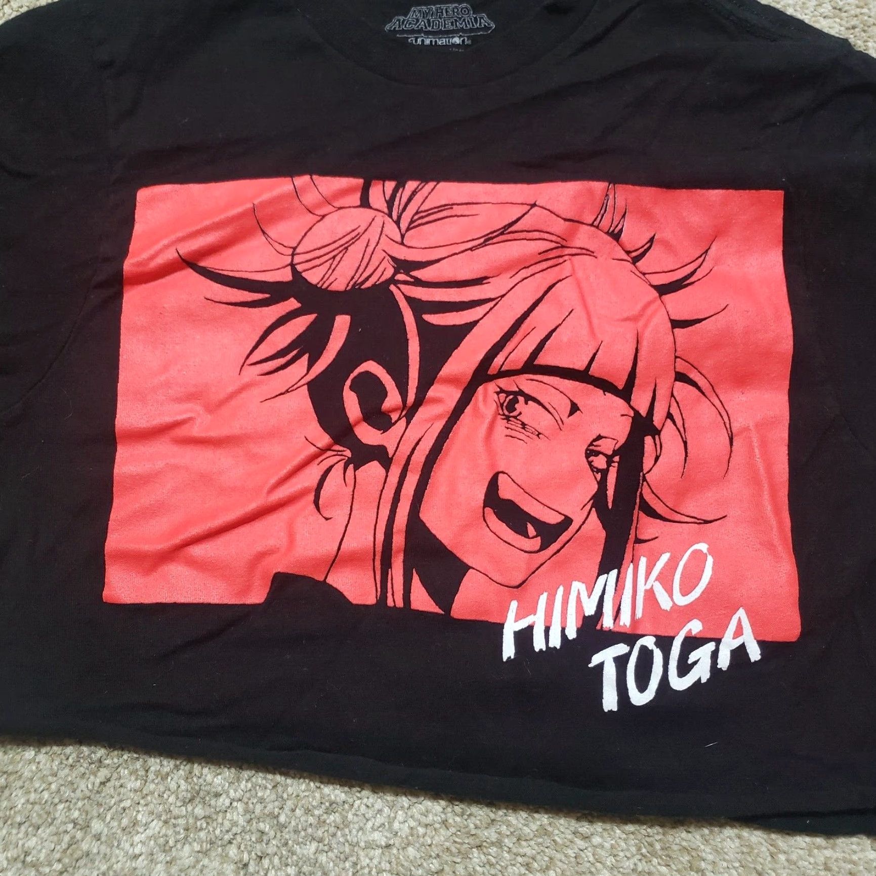 Toga Funimation My Hero Academia Shirt XS Women's Crop Top T-Shirt Black Logo Anime 90s Theme Size XS / US 0-2 / IT 36-38 - 2 Thumbnail