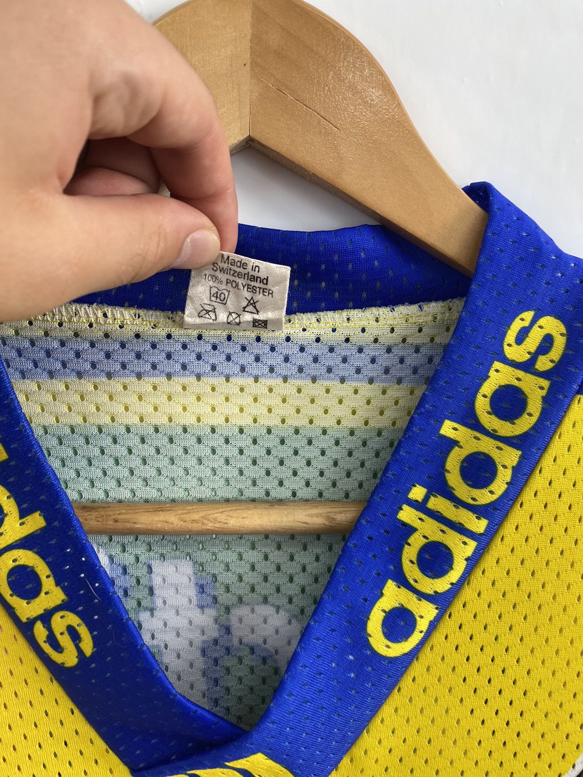 Adidas 🇨🇭 Vintage 90s Adidas Davos 21 Nurminen Hockey Jersey Tissot Size US XL / EU 56 / 4 - 9 Thumbnail