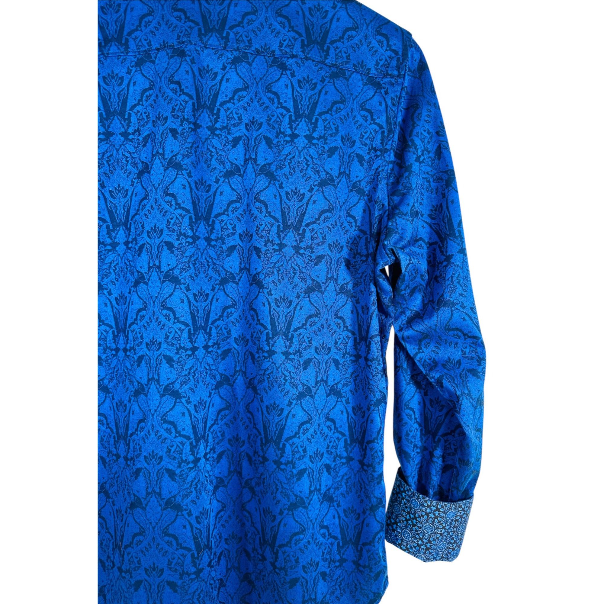 Robert Graham Robert Graham Highland Stretch Mens Jacquard Bright Blue Lon Size US L / EU 52-54 / 3 - 9 Thumbnail
