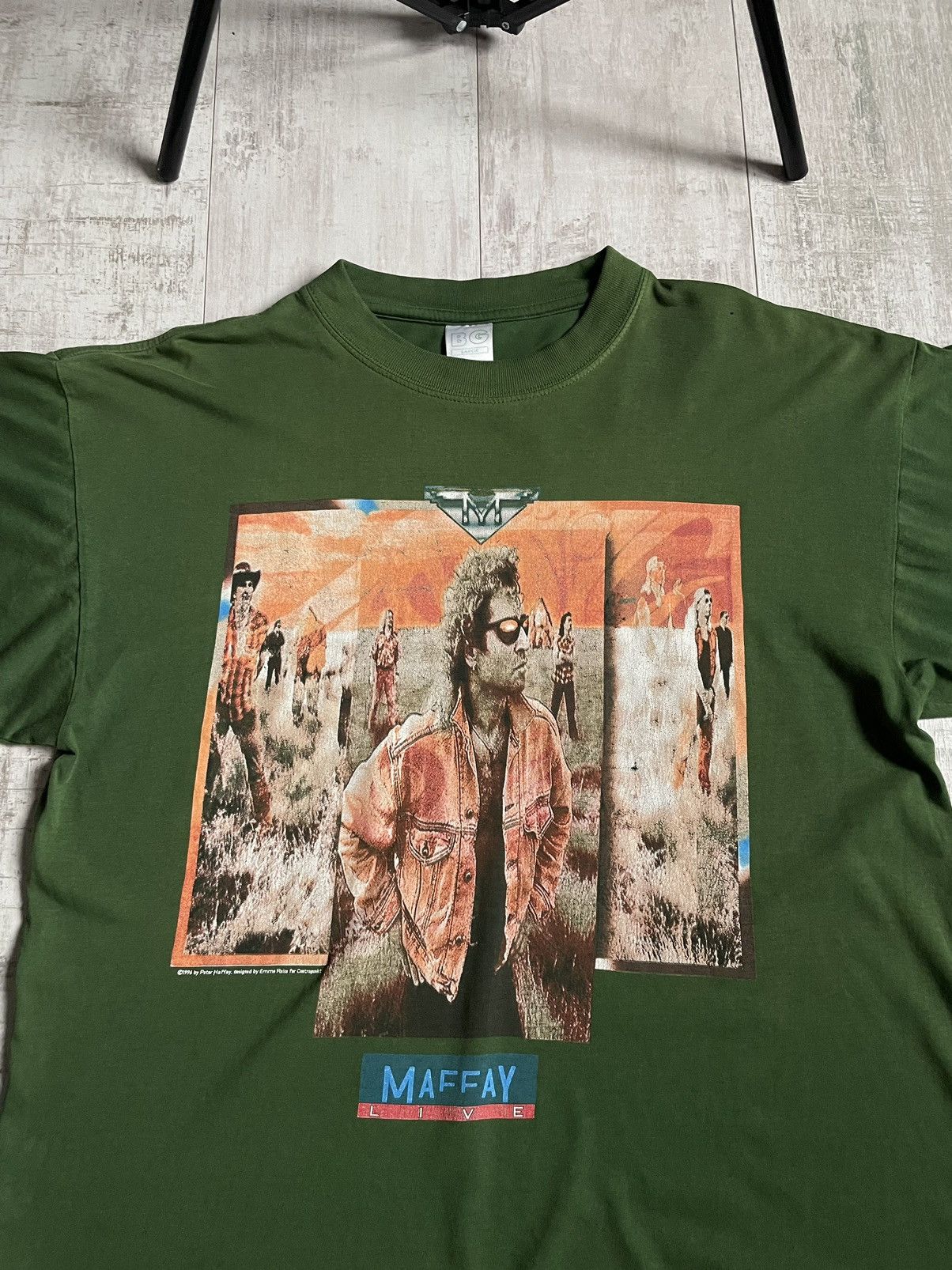 Vintage Vintage 1996 Peter Maffay Hallen Tournee T-Shirt Rock RARE Size US L / EU 52-54 / 3 - 3 Thumbnail