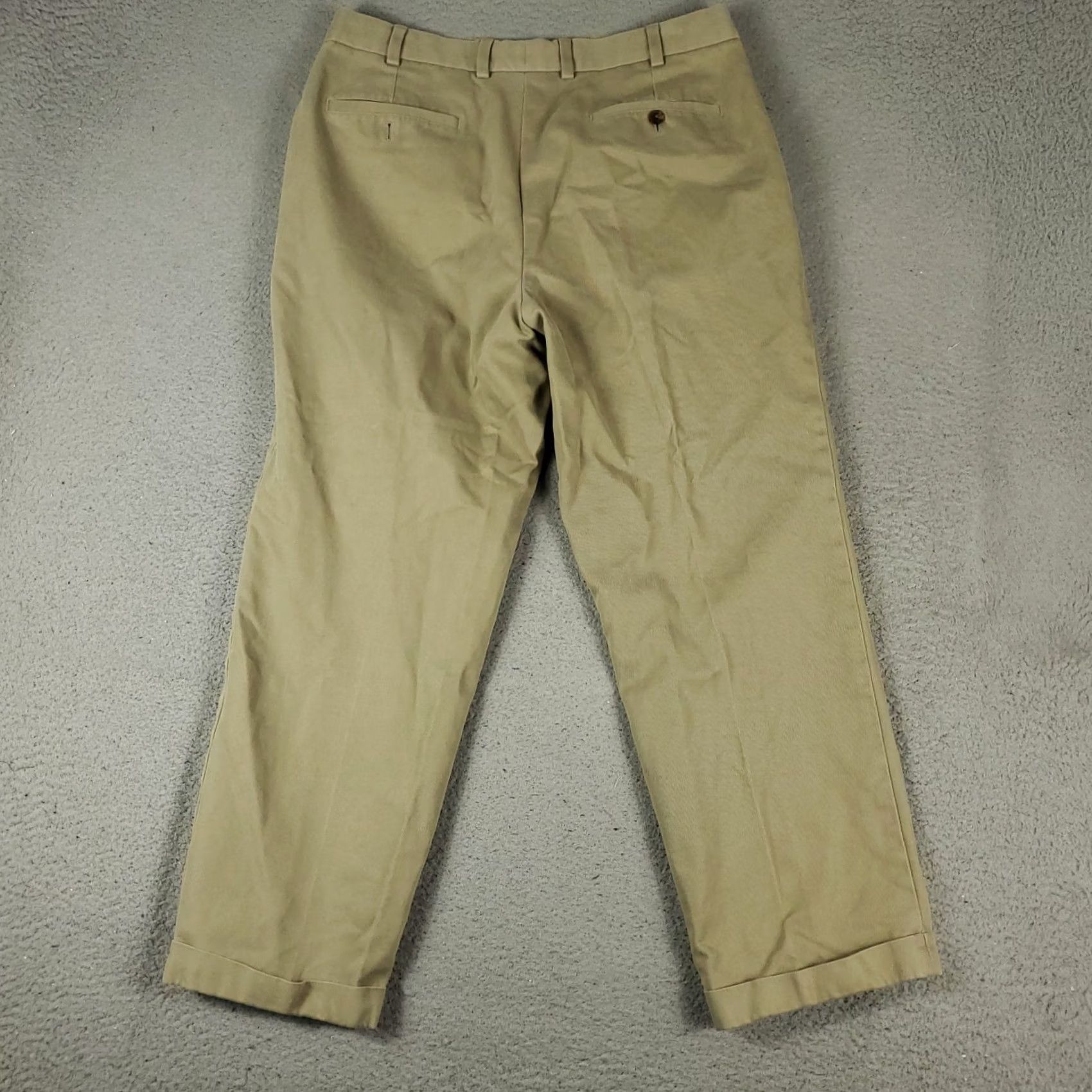 Brooks Brothers Brooks Brothers Mens Pants Size 36x28 Beige Chino Trousers Pleated Size US 36 / EU 52 - 7 Thumbnail