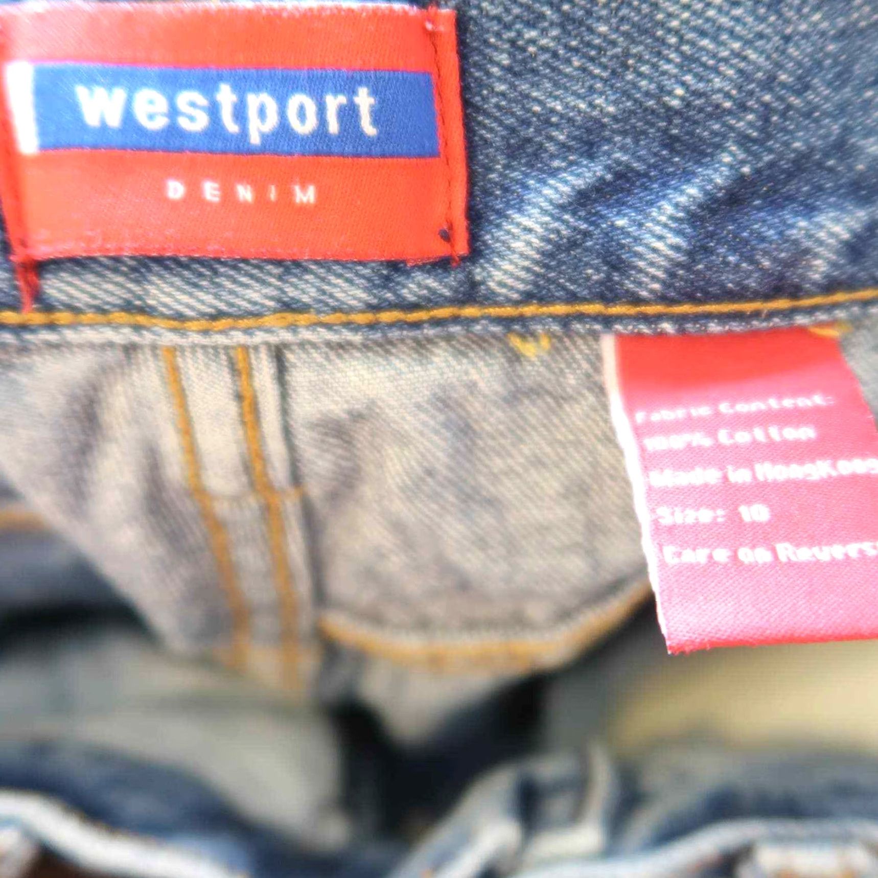 Denime VINTAGE Westport Denim blue stonewash straight leg mom jeans Casual 90s 10 Cotton Mens Womens? Size 32" / US 10 / IT 46 - 5 Thumbnail