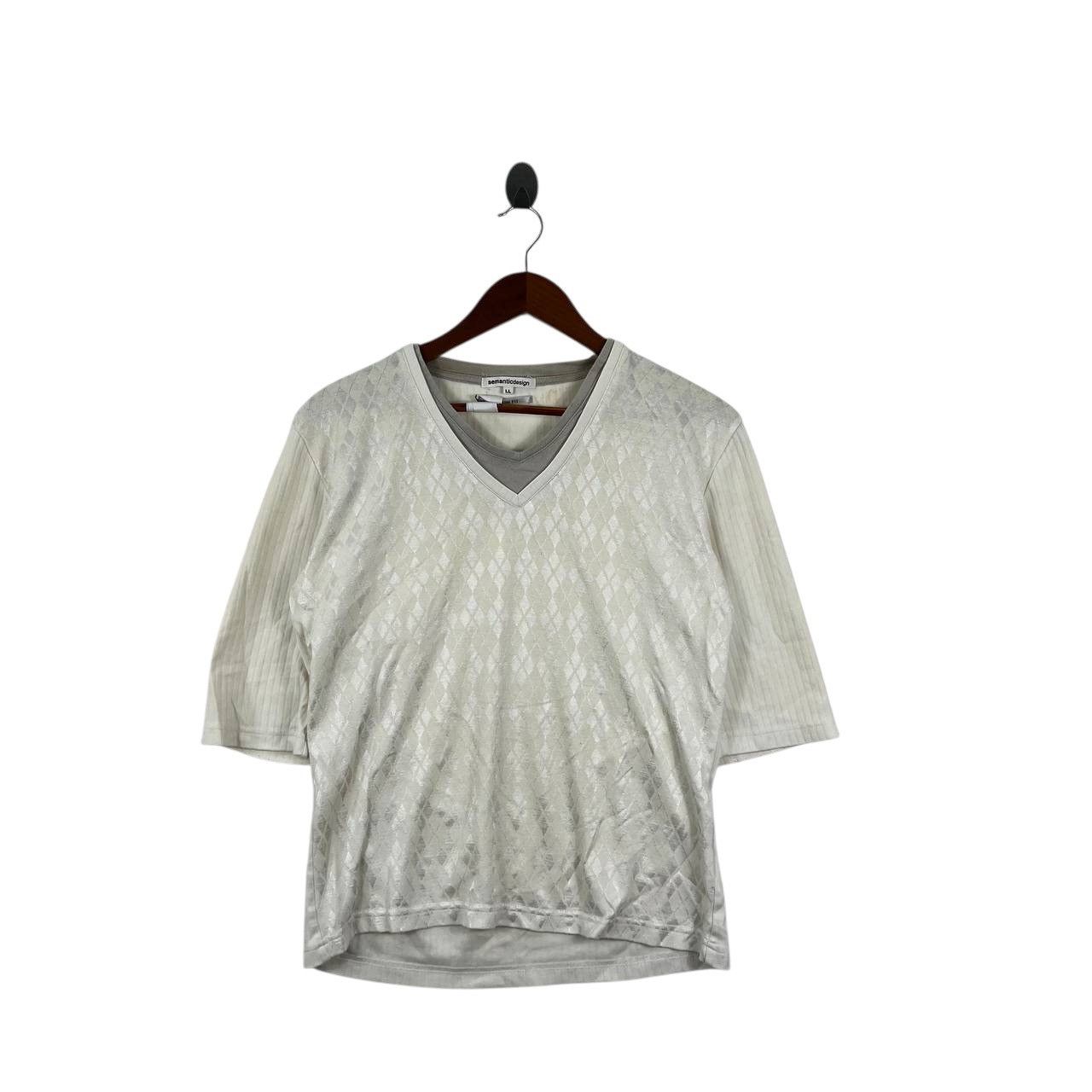 semanticdesign SEMANTICDESIGN PUNK Slim Fit Argyle Blouse Sweatshirt Size S / US 4 / IT 40 - 3 Thumbnail