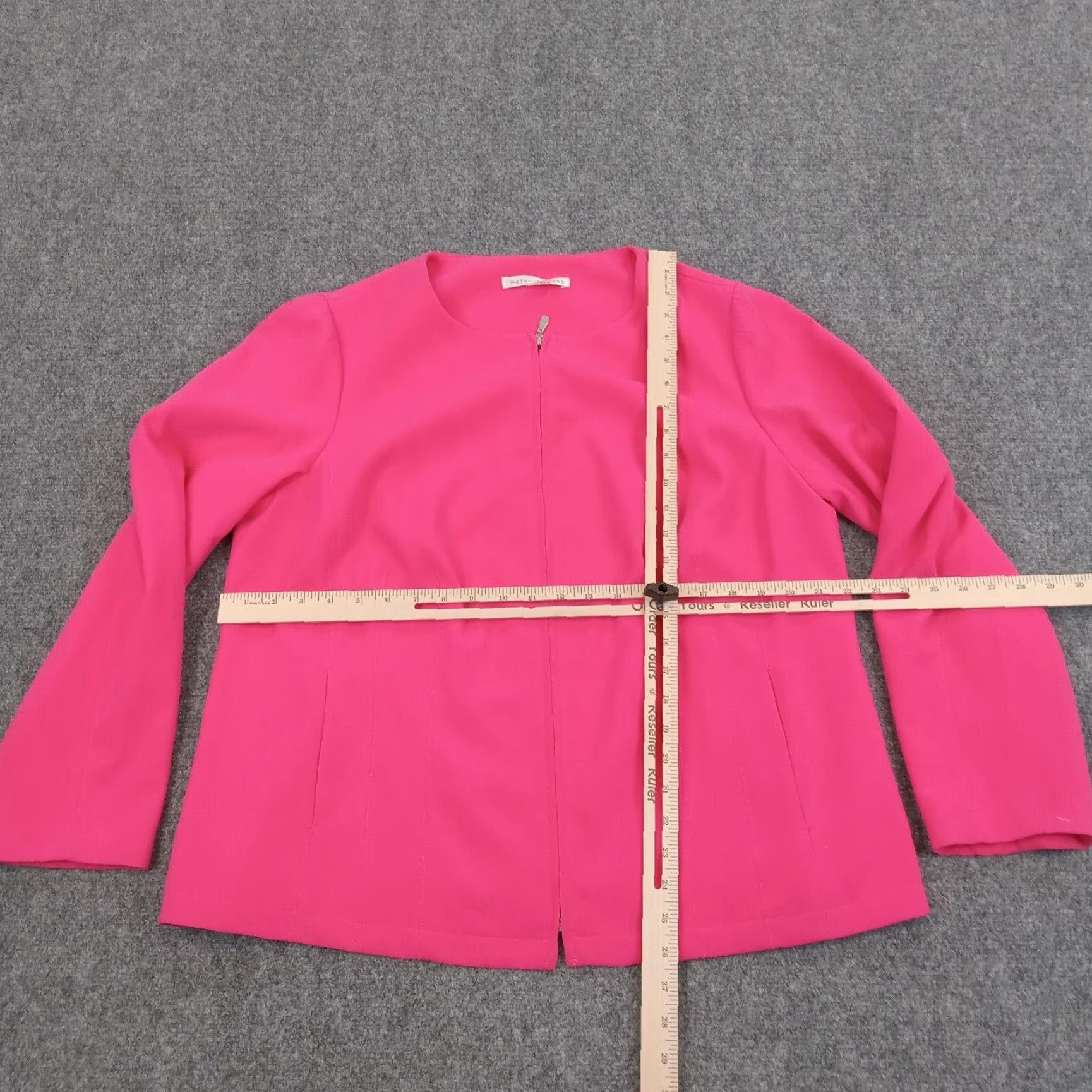 Vintage Peter Nygard Womens Pink Mid-Length Coat Jacket Size 16 Long Sleeve Office Casual Full Zip Size XXL / US 16-18 / IT 52-54 - 2 Thumbnail