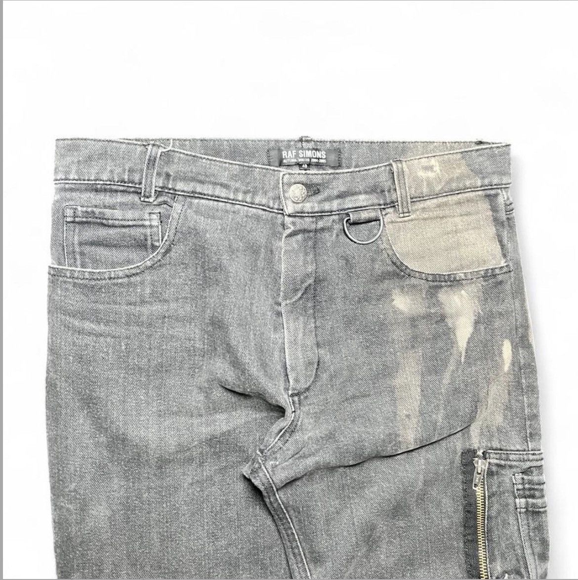 Raf Simons AW04 Raf Simons Ma-1 Cargo pocket Denim - Grey Size US 32 / EU 48 - 3 Thumbnail