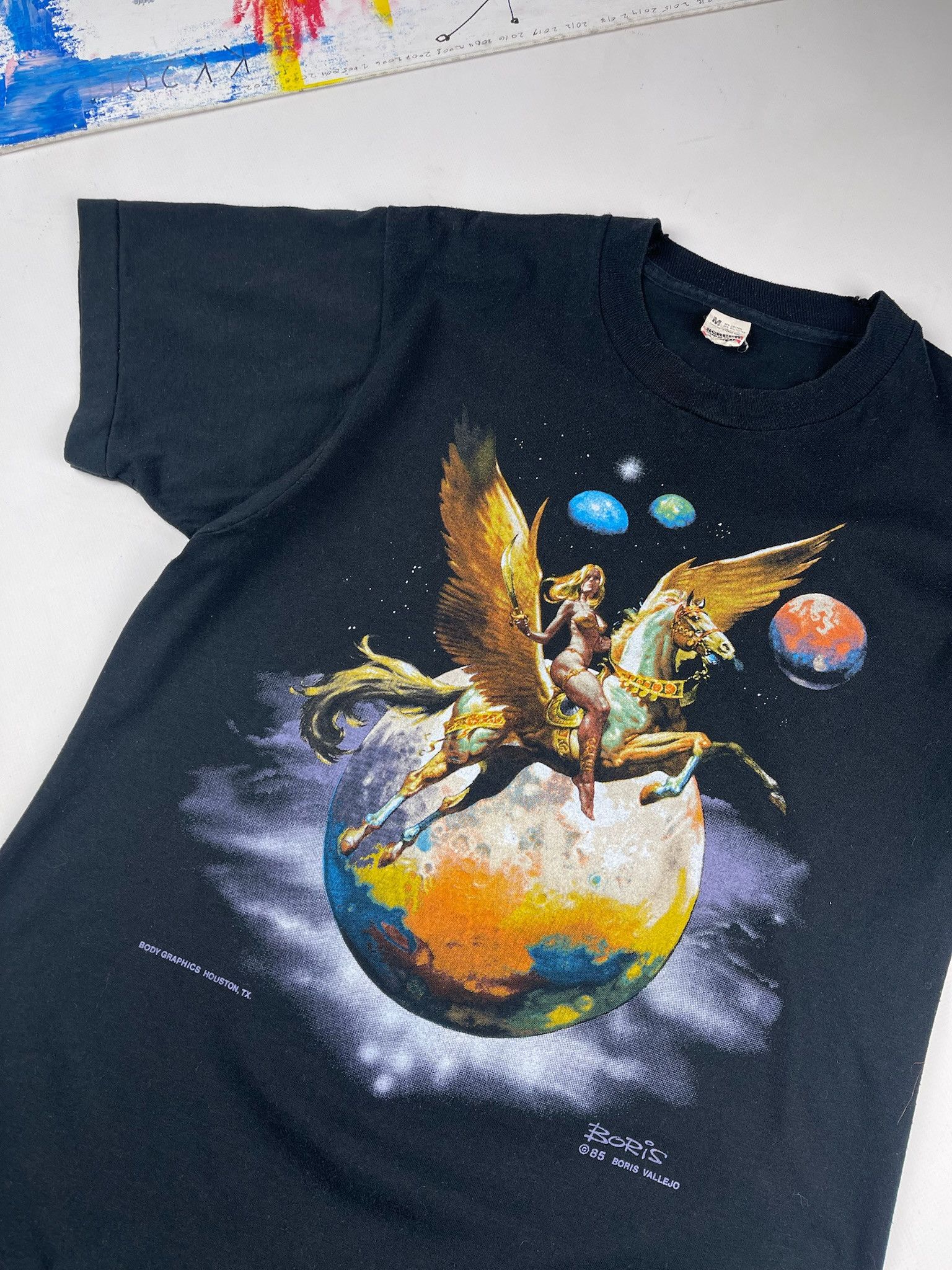 Vintage Vintage 1985 Boris Vallejo tShirt nude girl sexy women Size US L / EU 52-54 / 3 - 7 Thumbnail