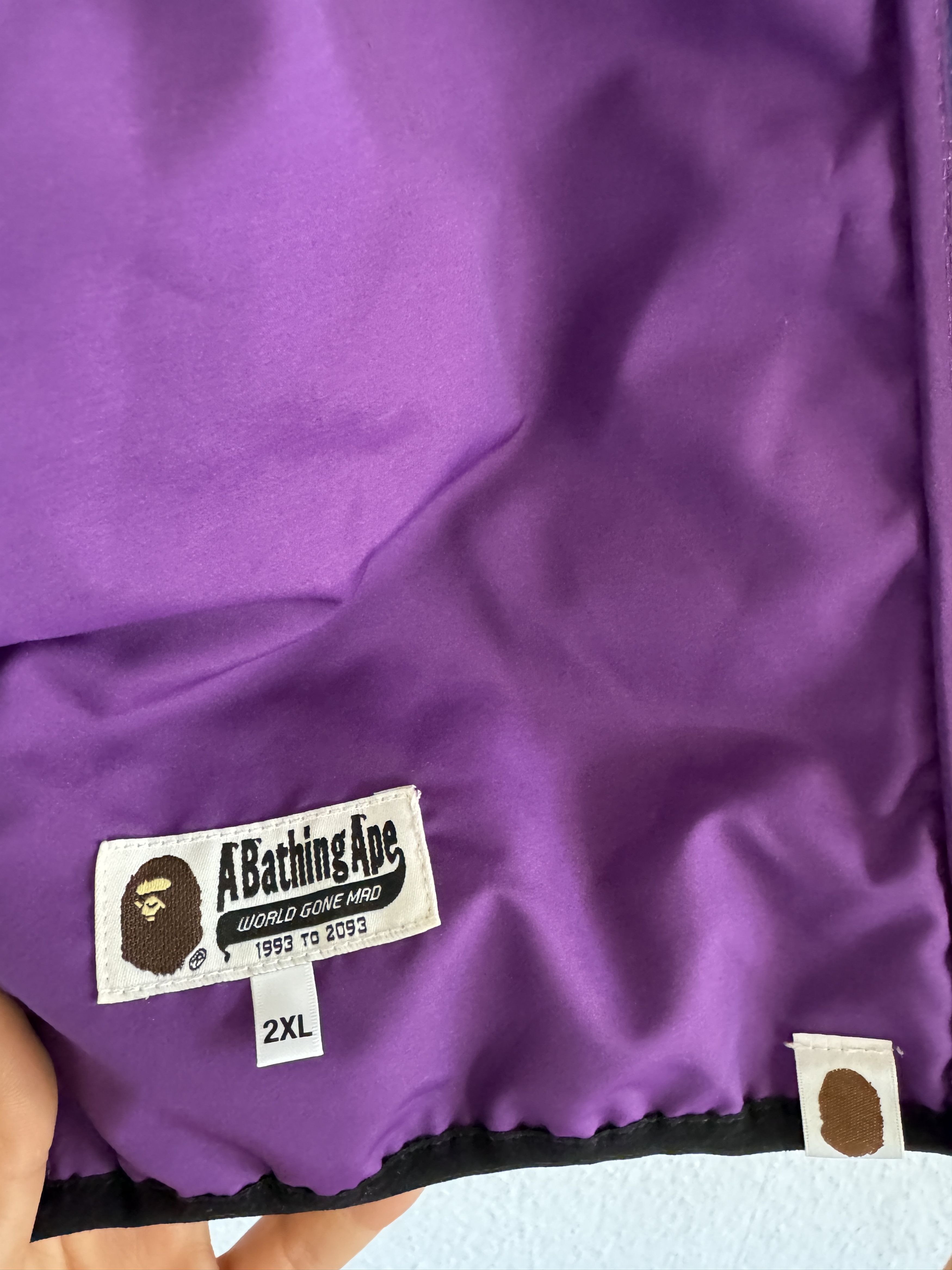 Bape Purple Color Camo Lightweight Down Jacket Size US XXL / EU 58 / 5 - 23 Thumbnail
