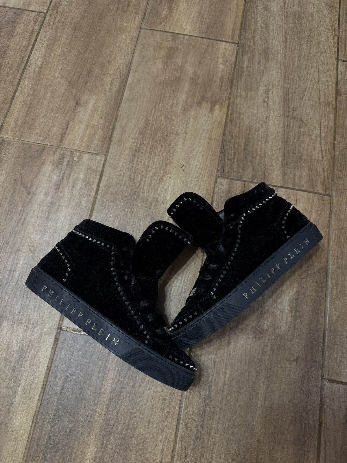 Philipp Plein Philipp Plein archive spike sneakers velvet high top Size US 8 / EU 41 - 2 Thumbnail