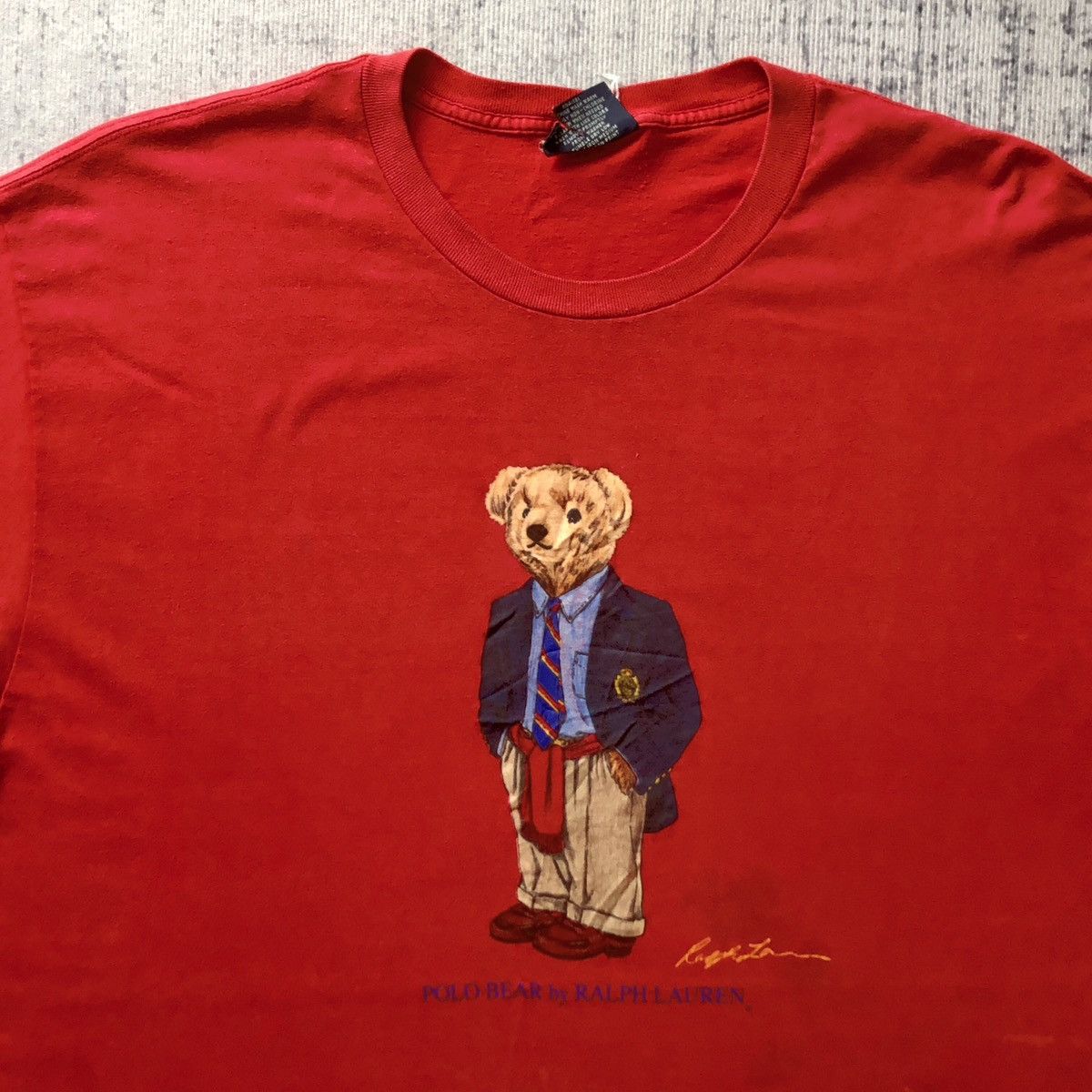 Polo Ralph Lauren Vintage 90s Polo Bear Ralph Lauren T-shirt Size US XL / EU 56 / 4 - 2 Thumbnail
