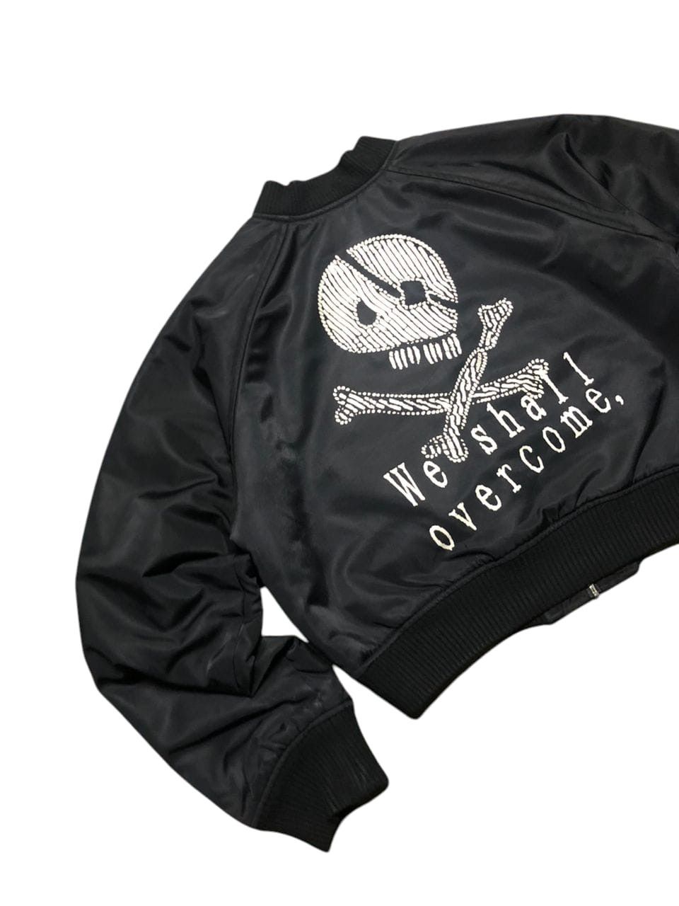 Yohji Yamamoto Vintage k.a.t Cropped Bomber Jacket We Shall Overcome Skull Size M / US 6-8 / IT 42-44 - 6 Thumbnail