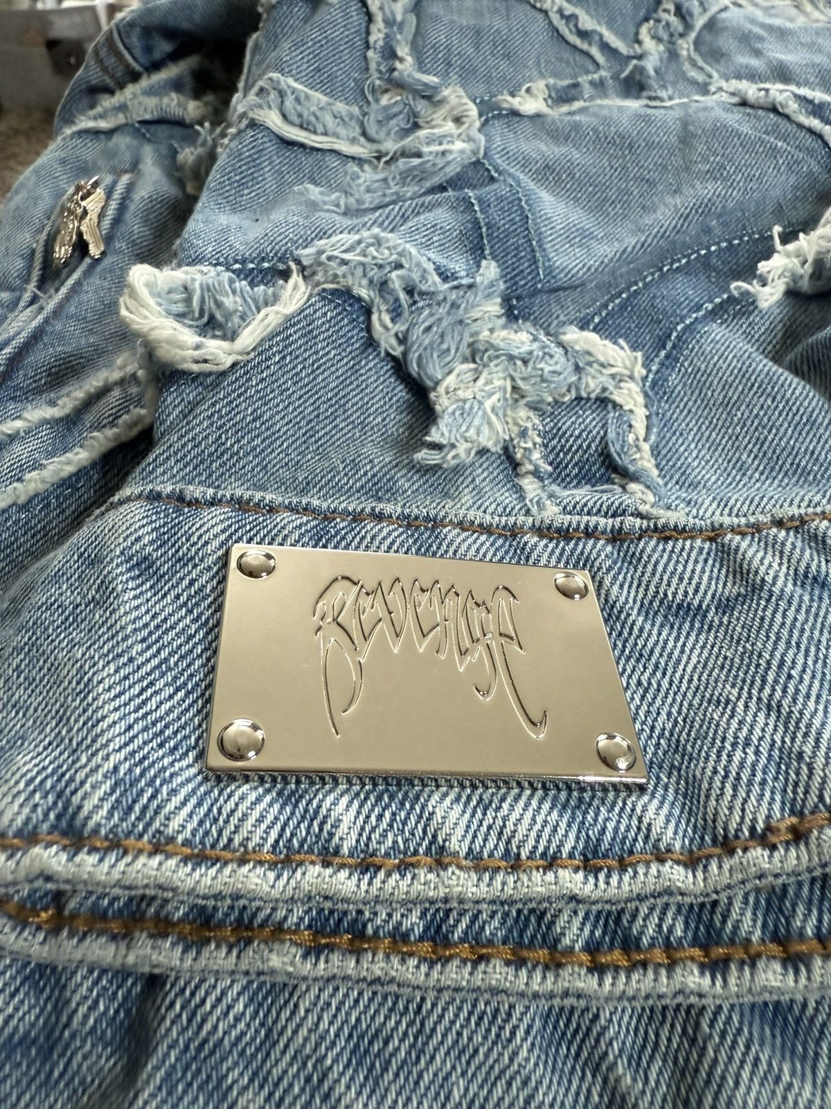 Revenge Revenge spider web denim jacket Size US XXL / EU 58 / 5 - 5 Thumbnail