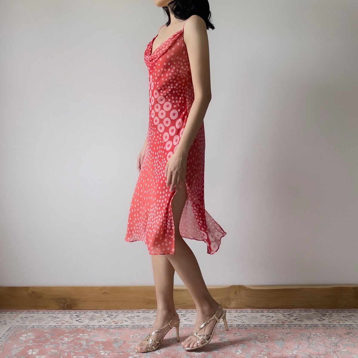 Victoria's Secret Victoria’s Secret Silk Red & Pink Slip Dress (M–L) Size L / US 10 / IT 46 - 7 Thumbnail