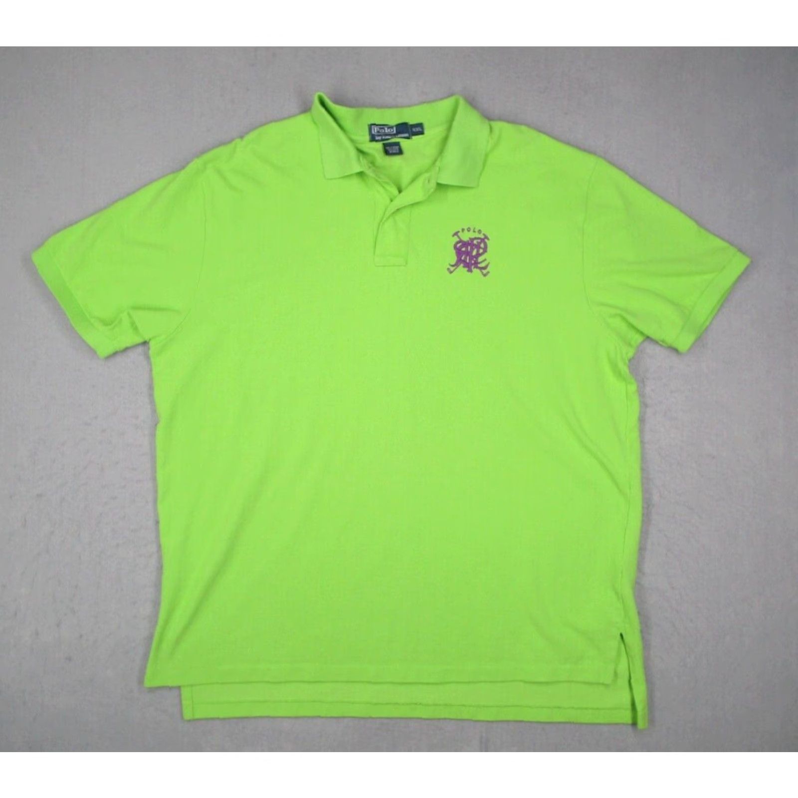 Polo Ralph Lauren VINTAGE Polo Ralph Lauren Shirt Mens 2XL Green Short Sleeve Polo Pink Crest Logo Casual Beach Golf USA Preppy Retro Mens Size US XXL / EU 58 / 5 - 2 Thumbnail