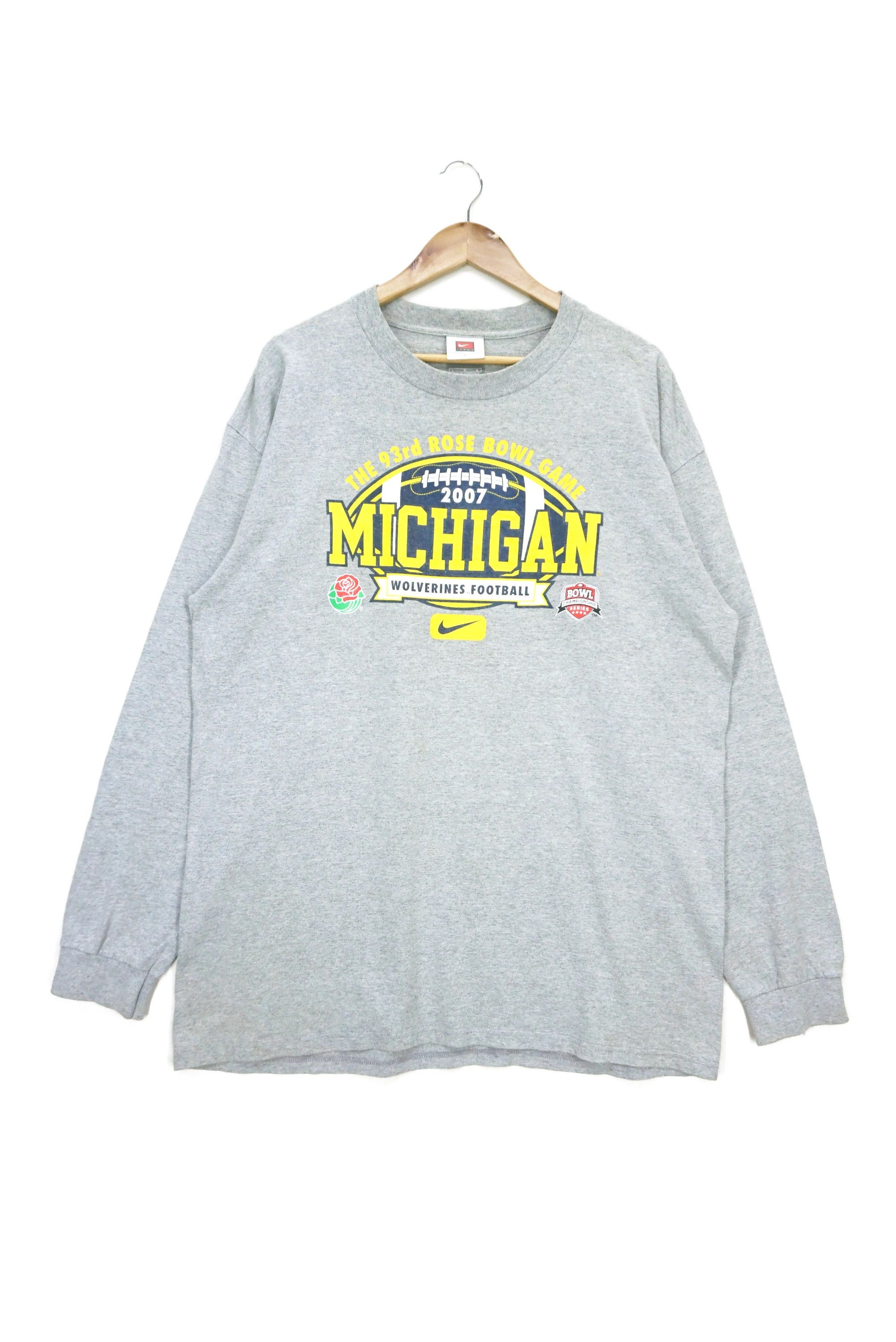Nike Michigan Wolverine Football 93rd Rose Bowl Game Baggy Tee Size US L / EU 52-54 / 3 - 1 Thumbnail