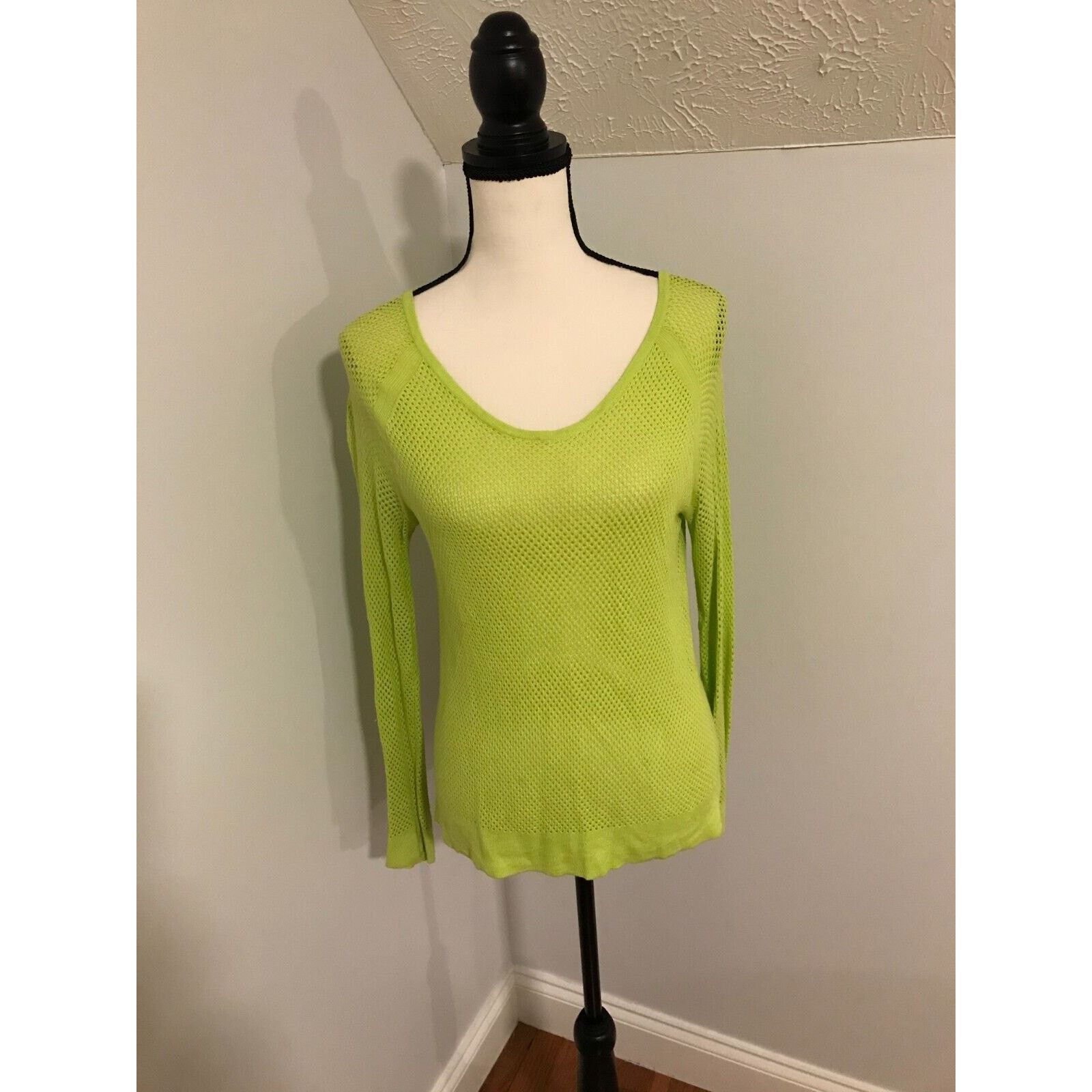 Rag & Bone Rag & Bone Katya Neon Lime Green Long-Sleeve Sweater - Small Size S / US 4 / IT 40 - 1 Thumbnail