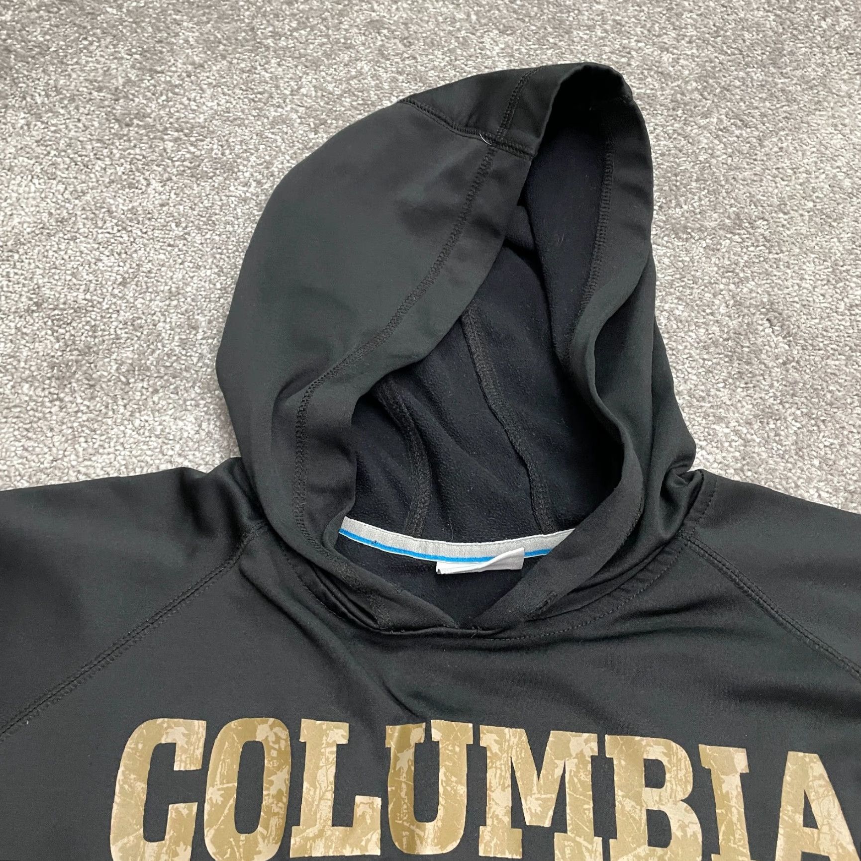 Vintage Columbia Hoodie Sweatshirt Mens XL Black Fleece Graphic Drawstring Pullover Size US XL / EU 56 / 4 - 4 Thumbnail