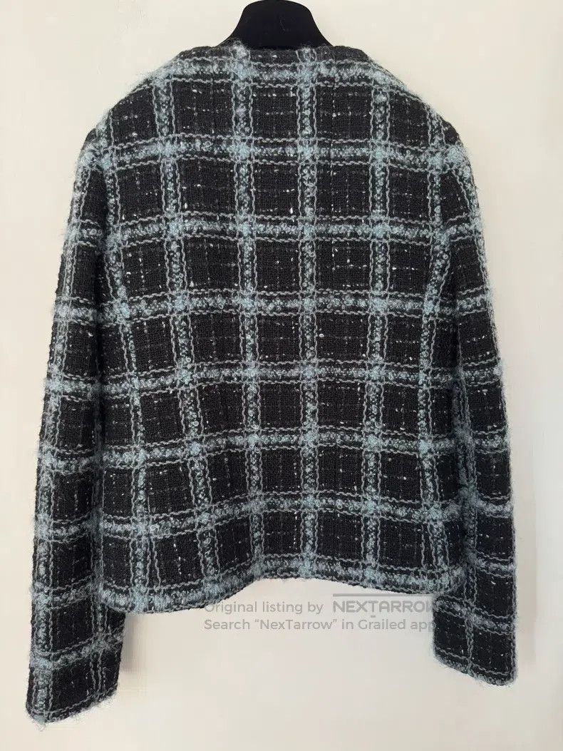 Chanel Chanel Blue and black plaid tweed coat Size XXS / US 00 / IT 34 - 2 Thumbnail