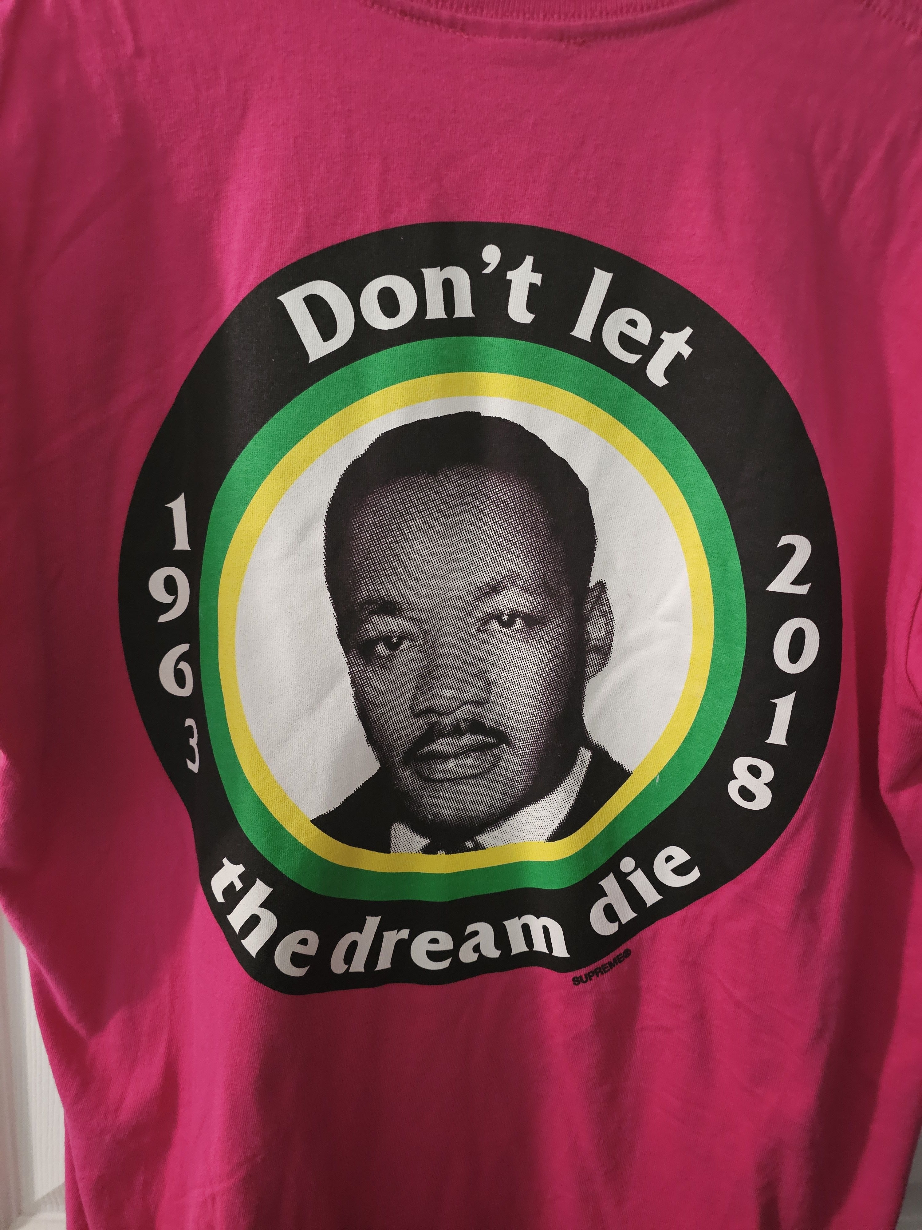 Supreme Supreme SS18 MLK Dream Tee Pink Size US M / EU 48-50 / 2 - 2 Thumbnail