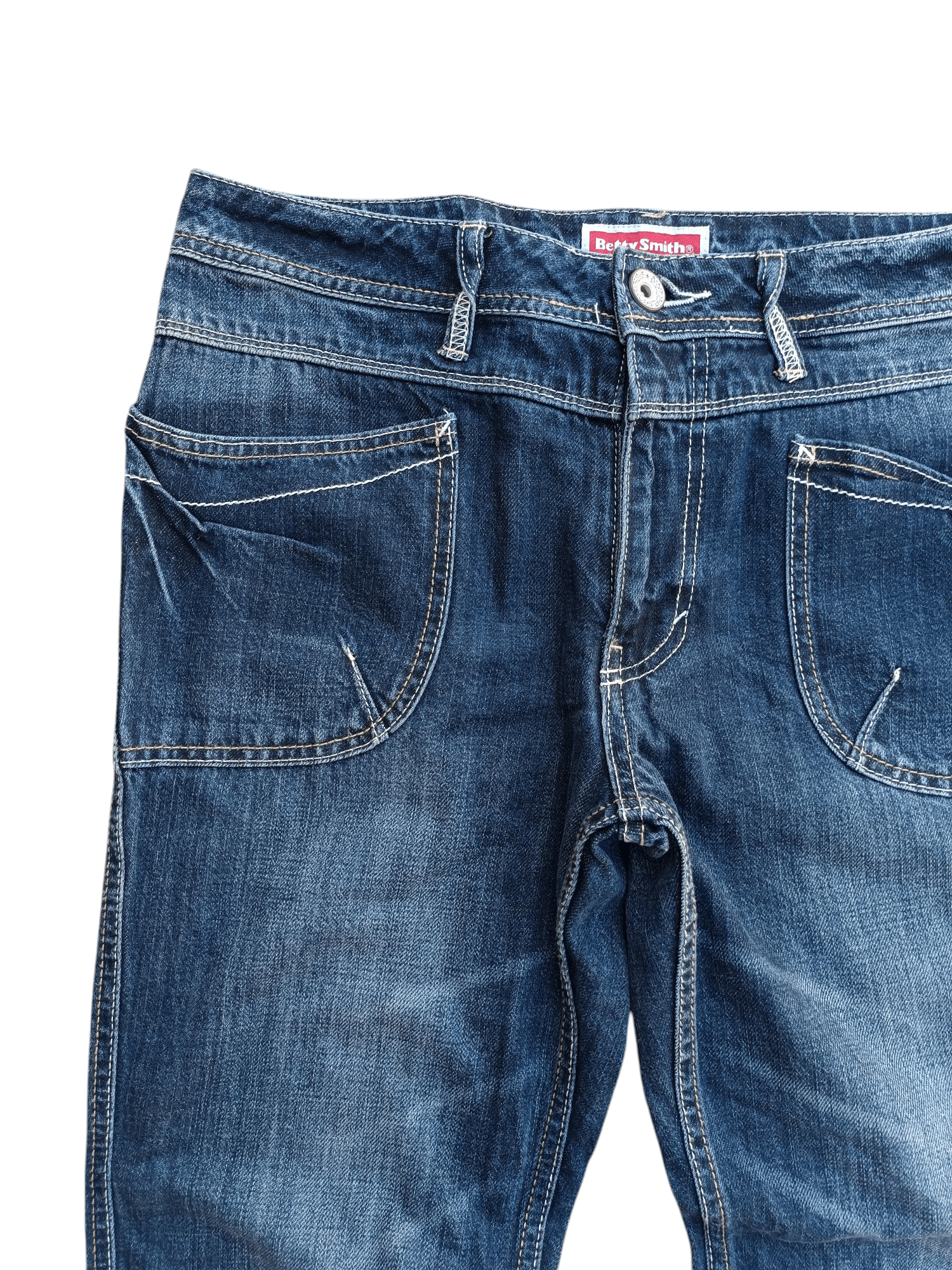Designer Betty Smith Japan Brand With Buckle Back Denim E269 Size US 32 / EU 48 - 7 Thumbnail