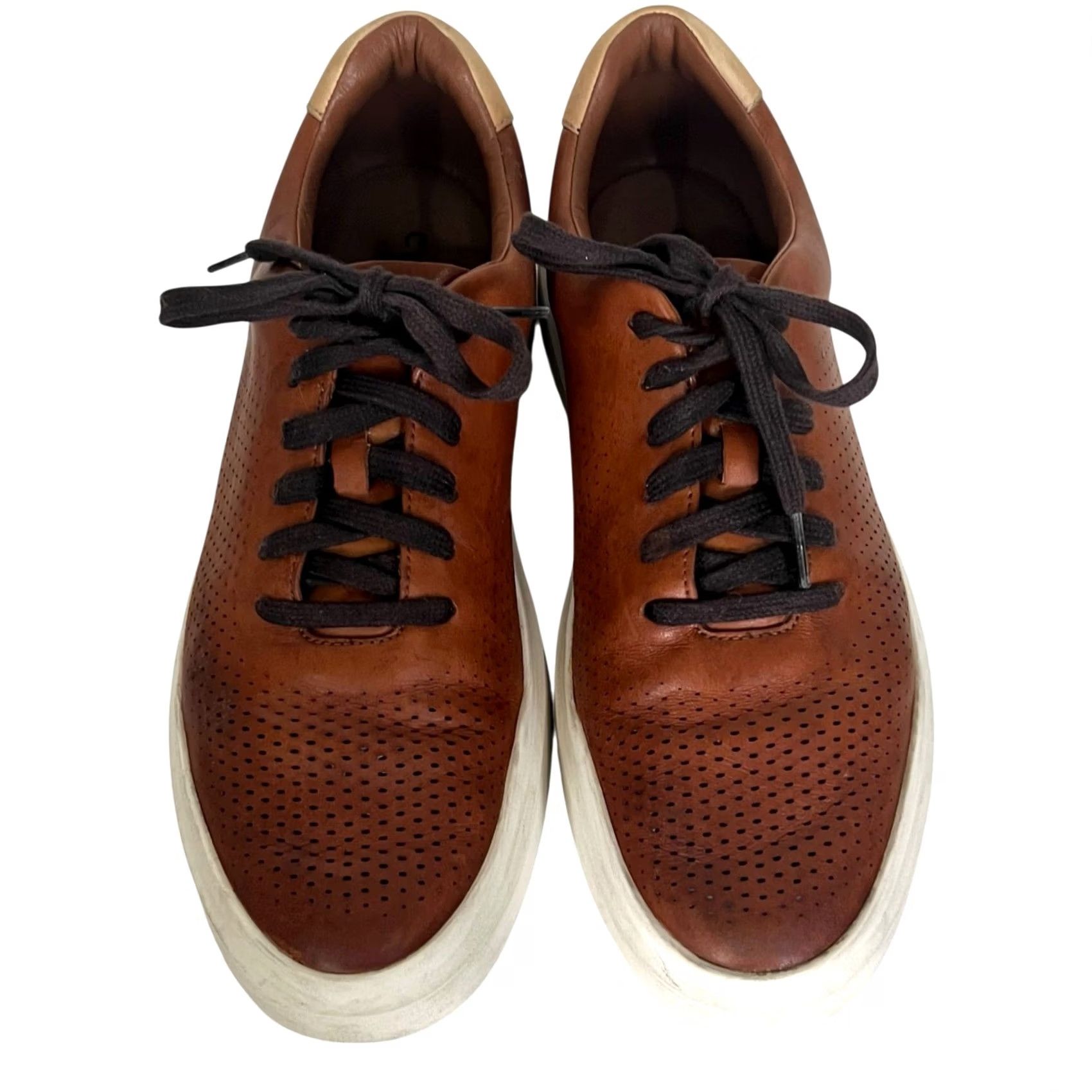 Cole Haan Cole Haan Grand Pro Rally Laser Cut Leather Tan Brown Sneakers 10.5 Men Leather Sneakers Casual Mens Shoes C31218 Size US 11 / EU 44 - 4 Thumbnail