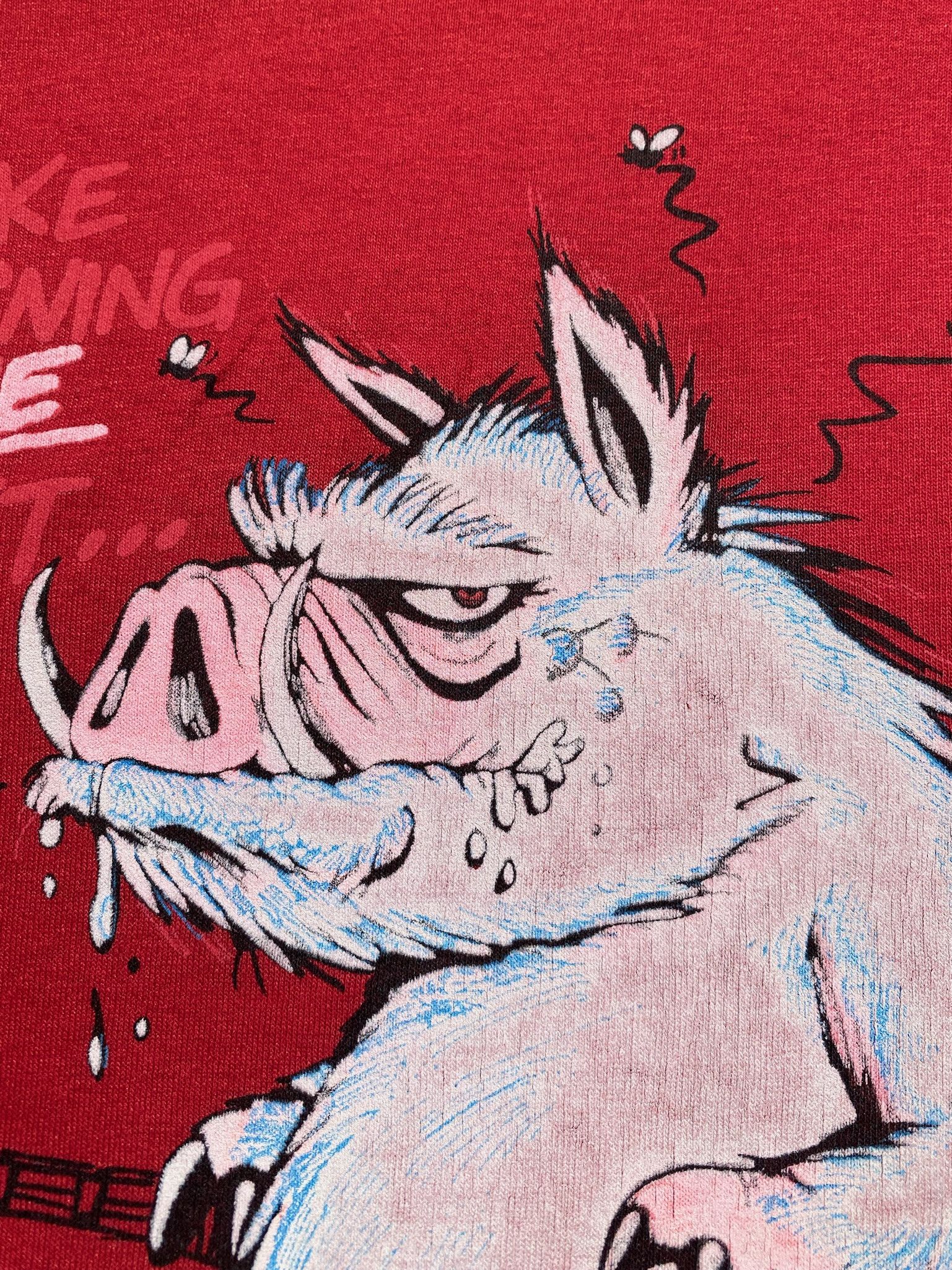 Vintage 80’s Humor On My Last Nerve Hog Red T-Shirt Men’s Size Large Size US L / EU 52-54 / 3 - 3 Thumbnail