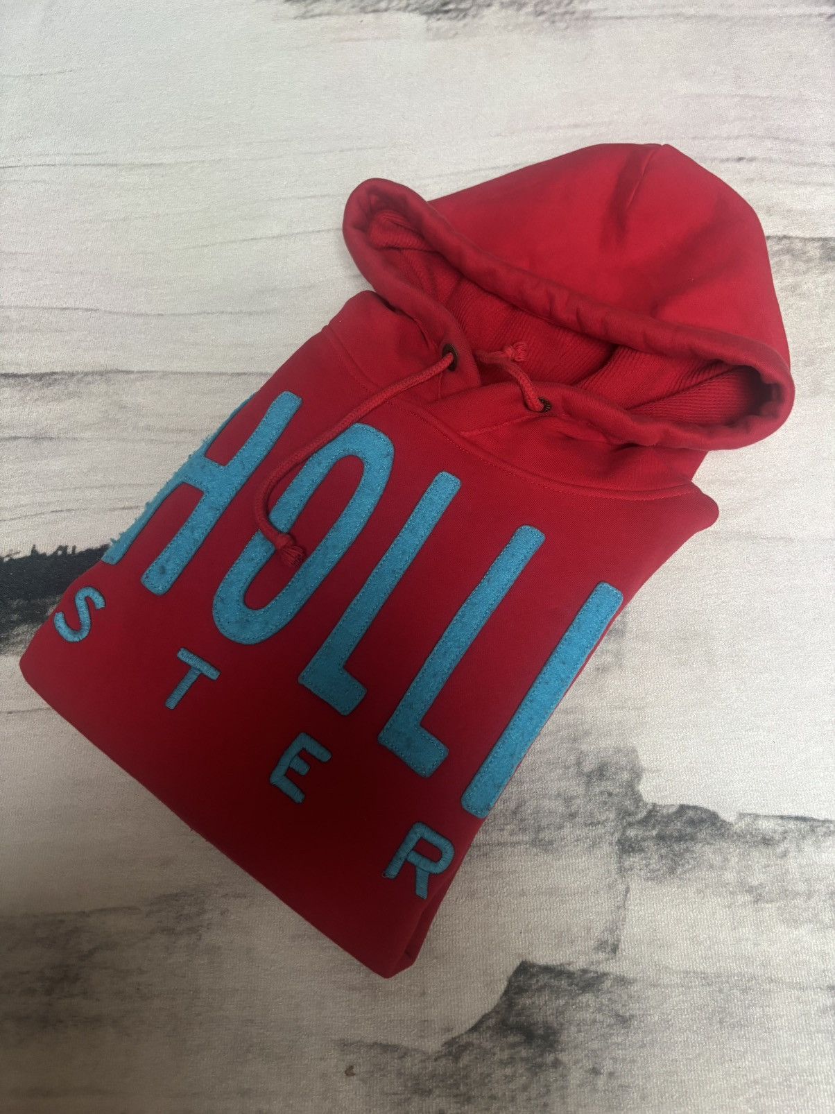 Red and blue Hollister Co. hoodie size M