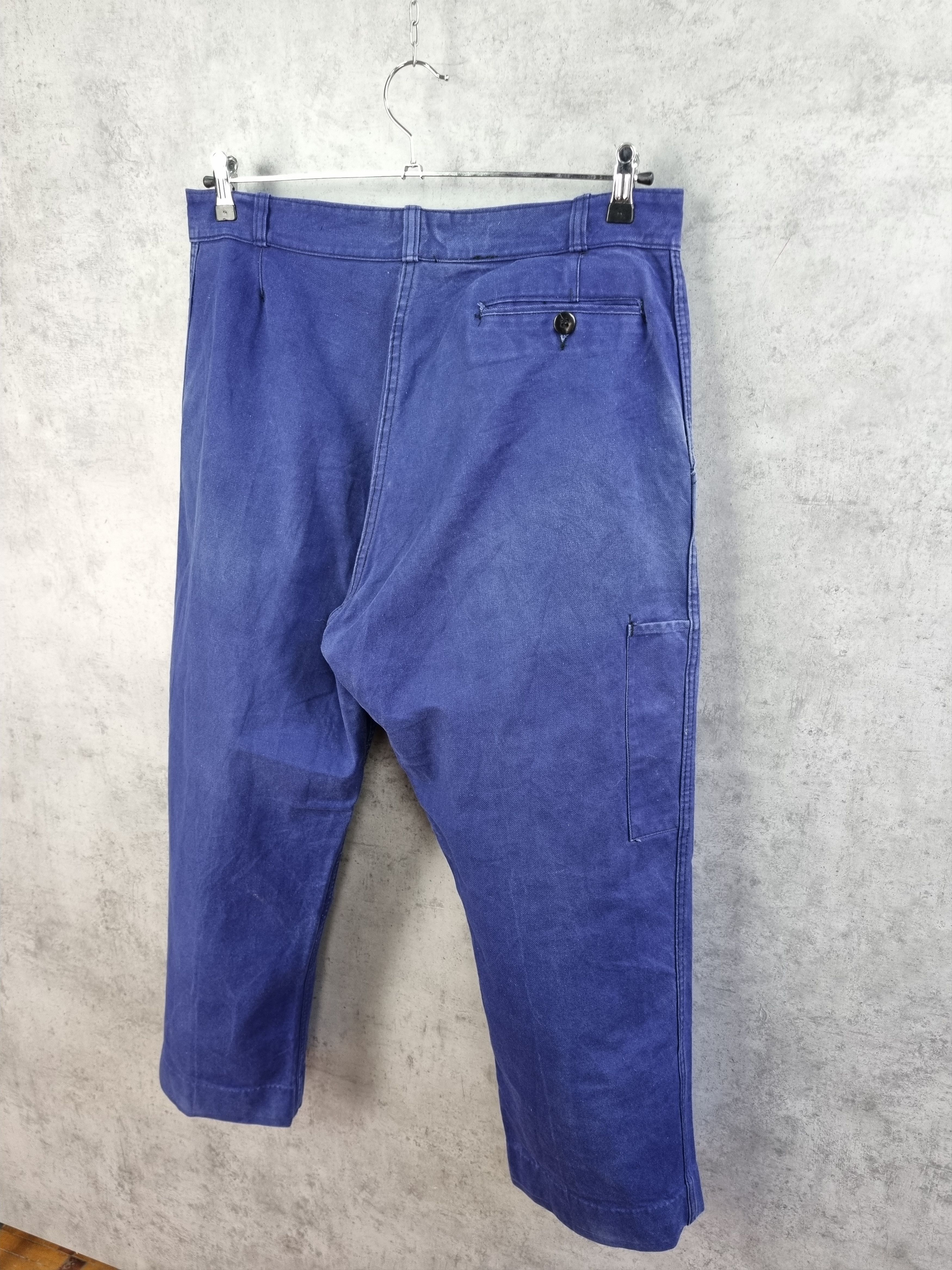 Le Laboureur × Vetra Le Vehement De Force Vintage Worker Faded Indigo Avant Garde Size US 32 / EU 48 - 3 Thumbnail