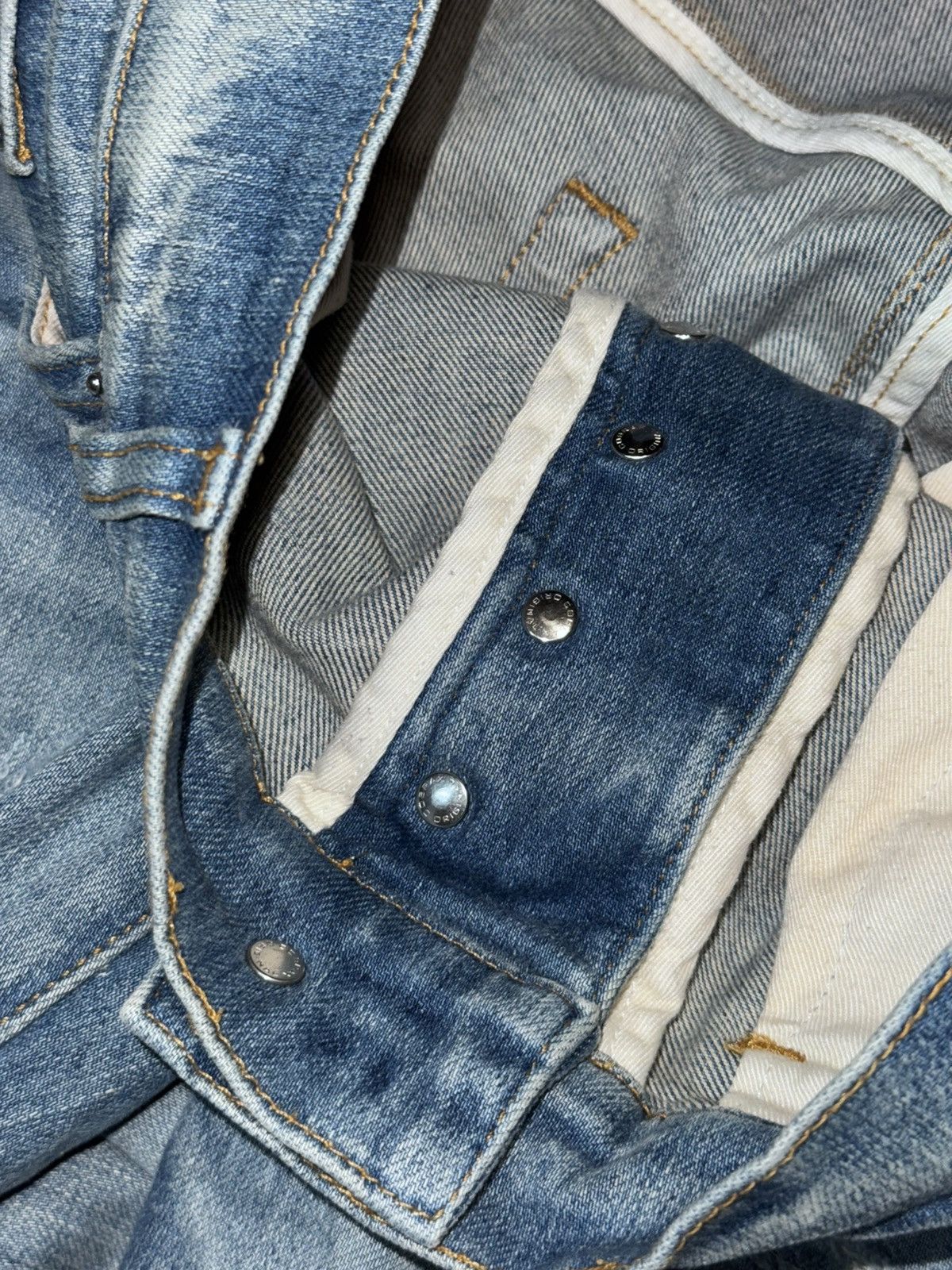 Amiri AMIRI BLUE DISTRESSED TRASHED JEANS Size US 31 - 15 Thumbnail