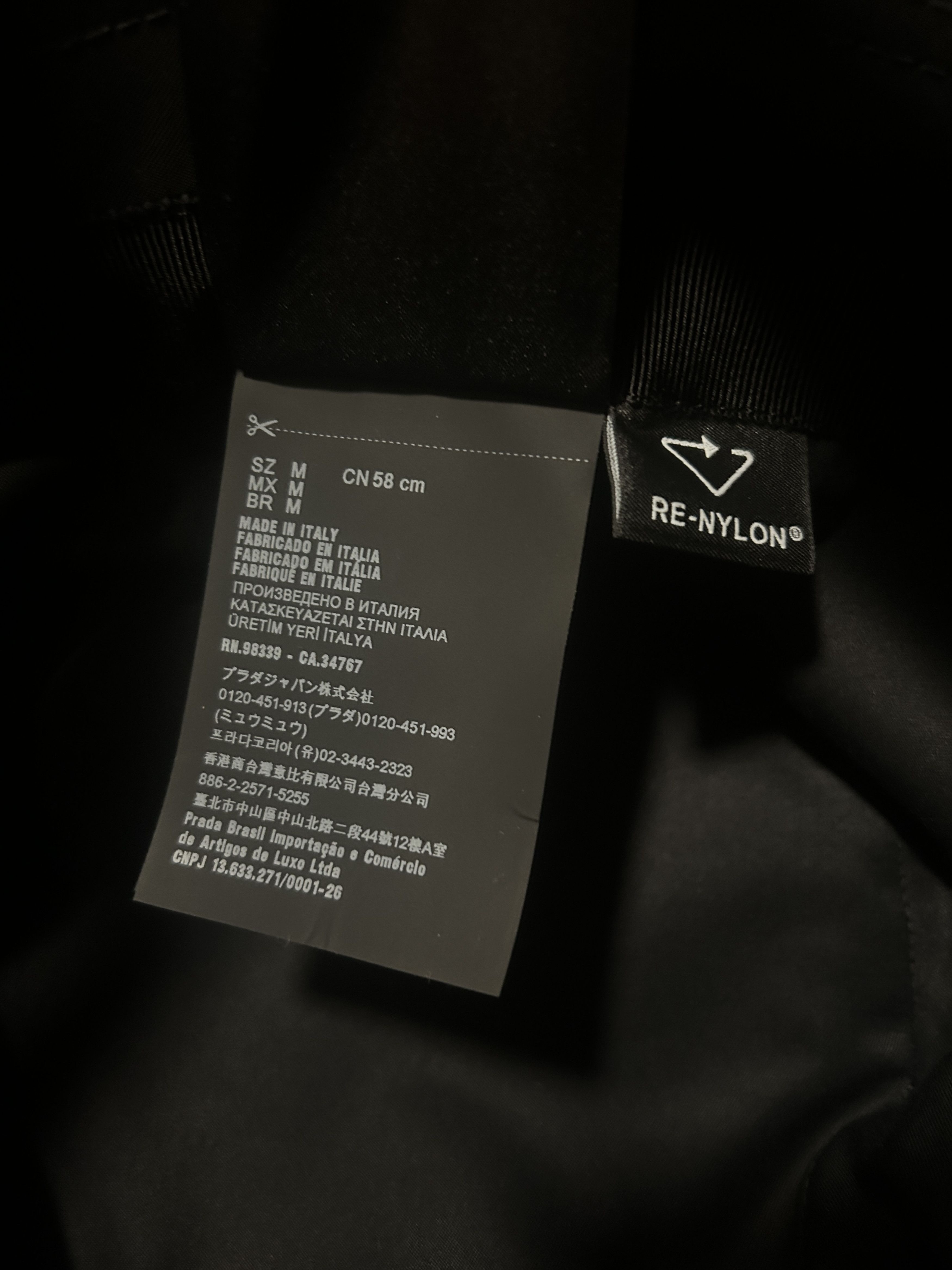 Prada (Medium) PRADA RE-NYLON POUCH BUCKET HAT BLACK Size ONE SIZE - 6 Thumbnail