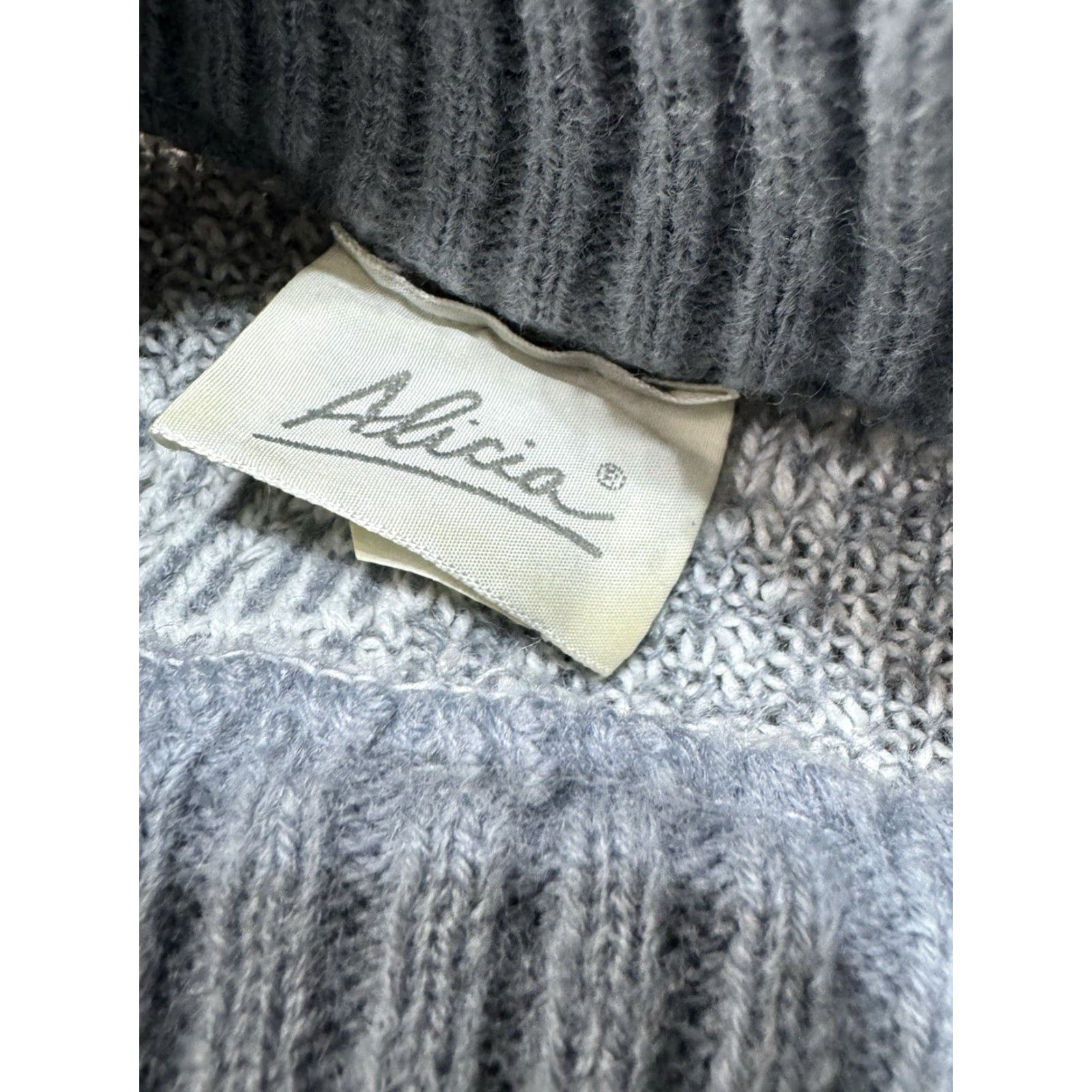 Vintage VINTAGE Alicia Sweater Womens 1X Plus Mock Neck Gray Acrylic 80s Abstract Birdseye Pullover Women Size XL / US 12-14 / IT 48-50 - 6 Thumbnail