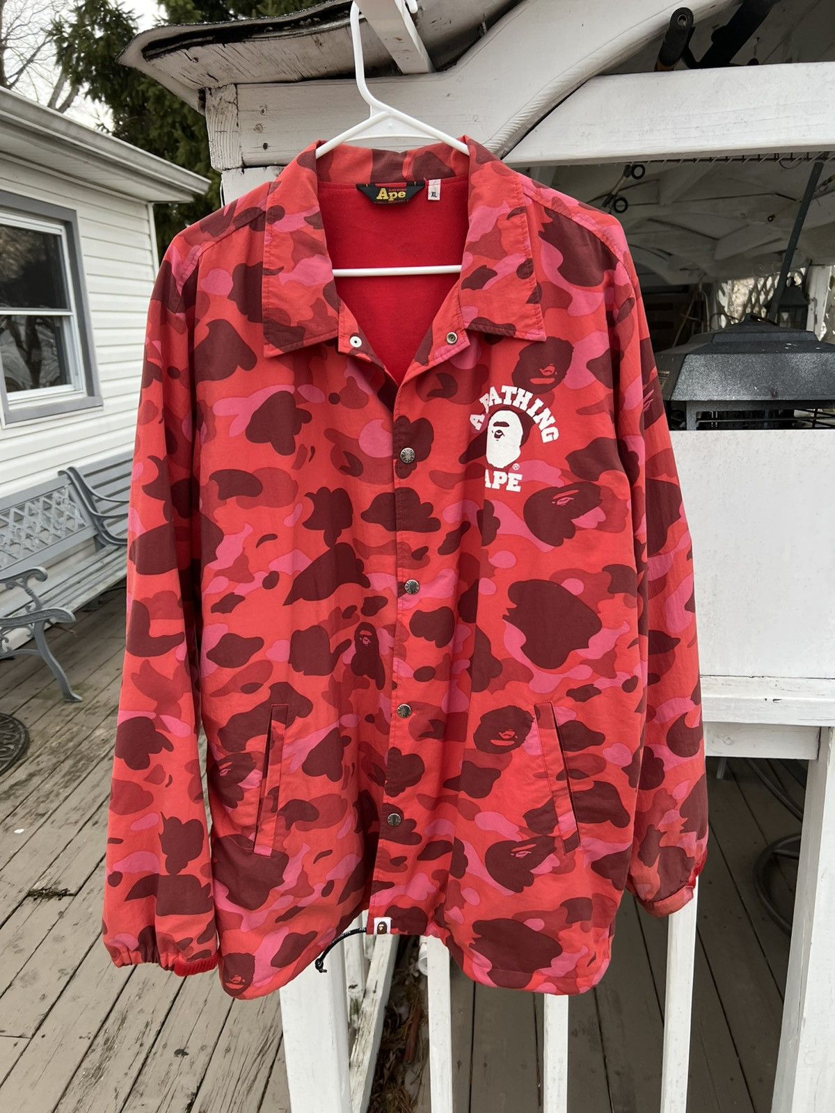 BAPE Red Camo Windbreaker