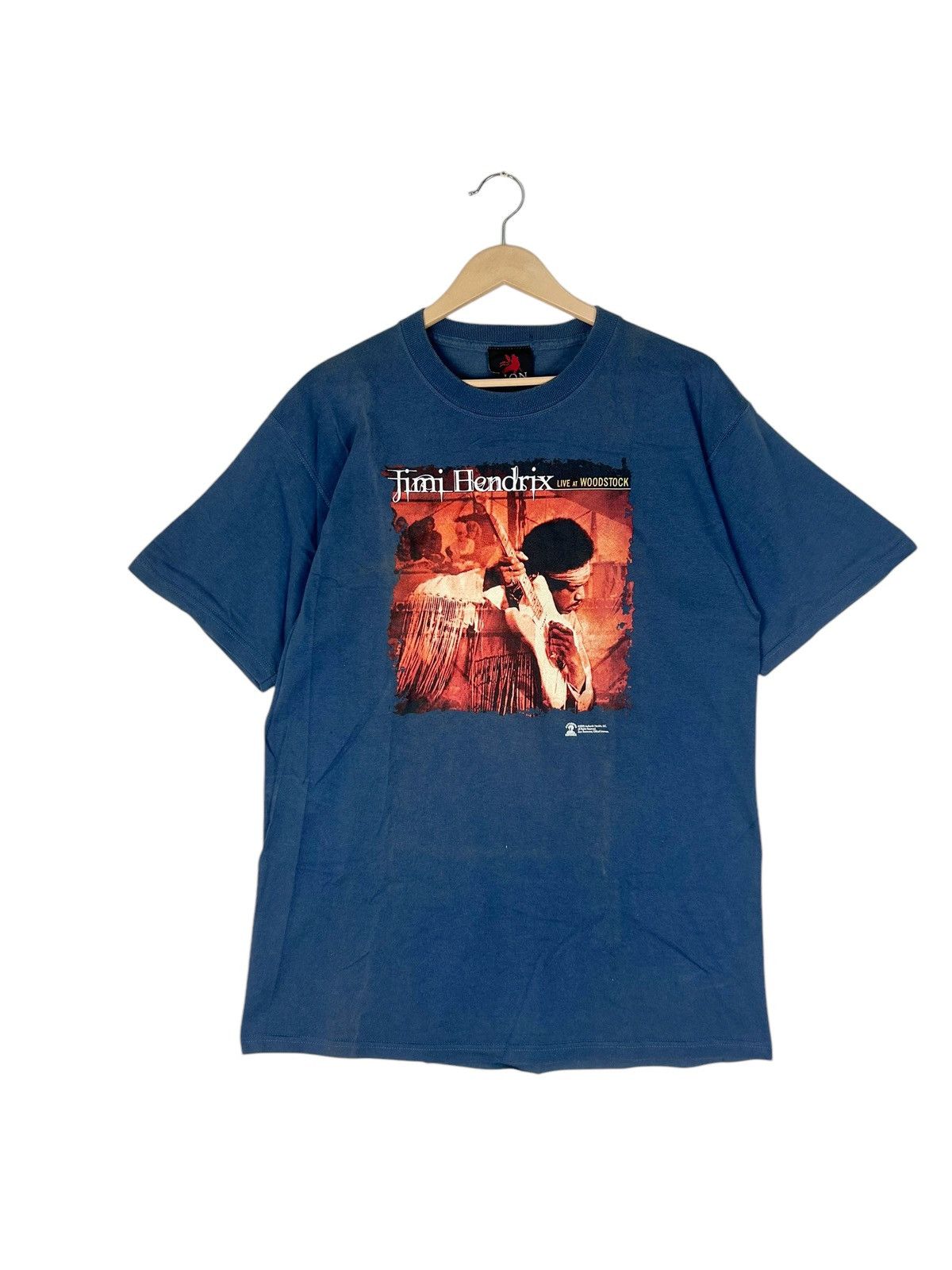 Band Tees × Jimi Hendrix × Vintage Vintage Jimi Hendrix Live At Woodstock / Rock Guitarist Size US L / EU 52-54 / 3 - 1 Thumbnail