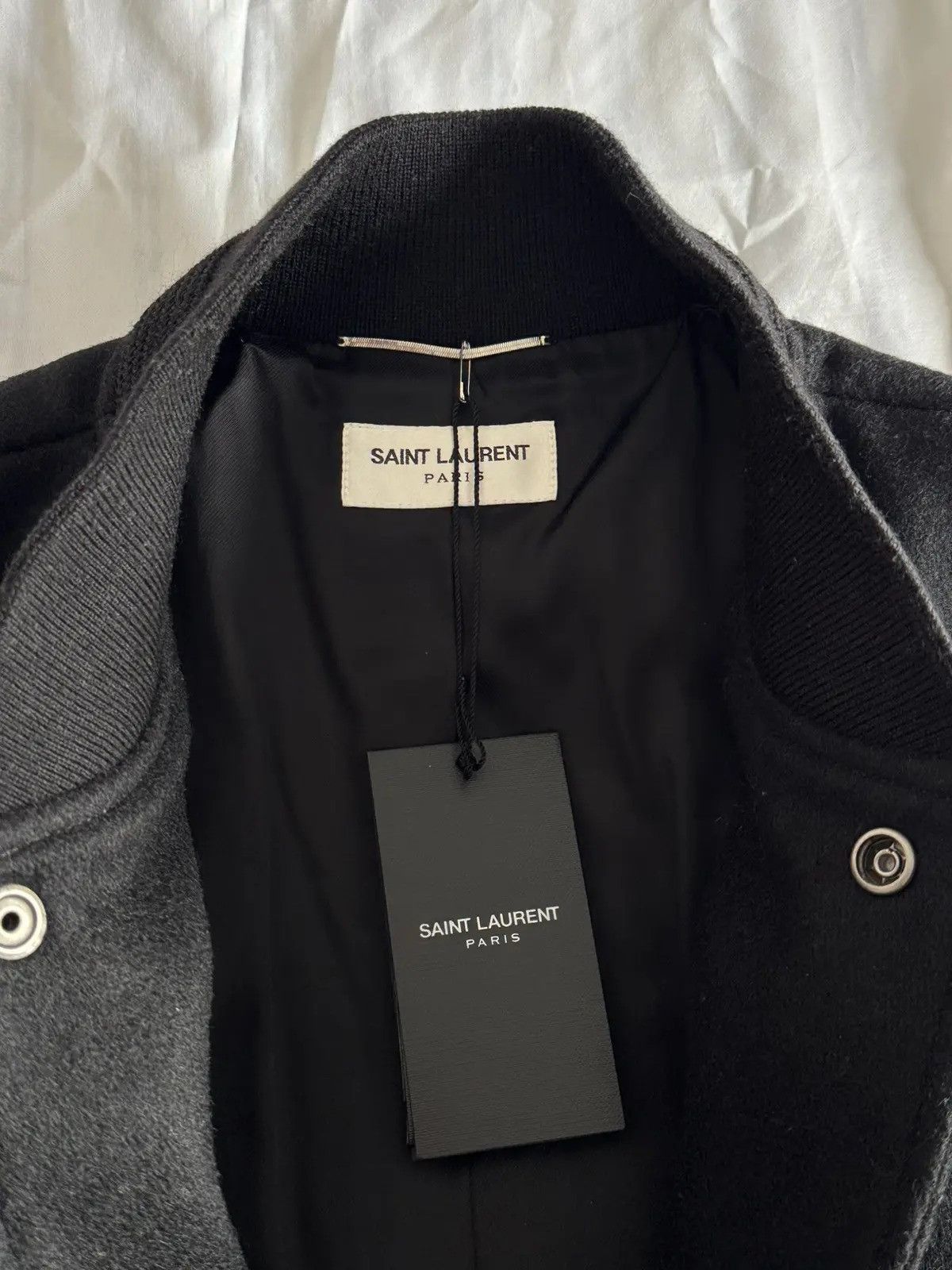 Saint Laurent Paris Teddy Varsity Jacket Size US L / EU 52-54 / 3 - 4 Thumbnail