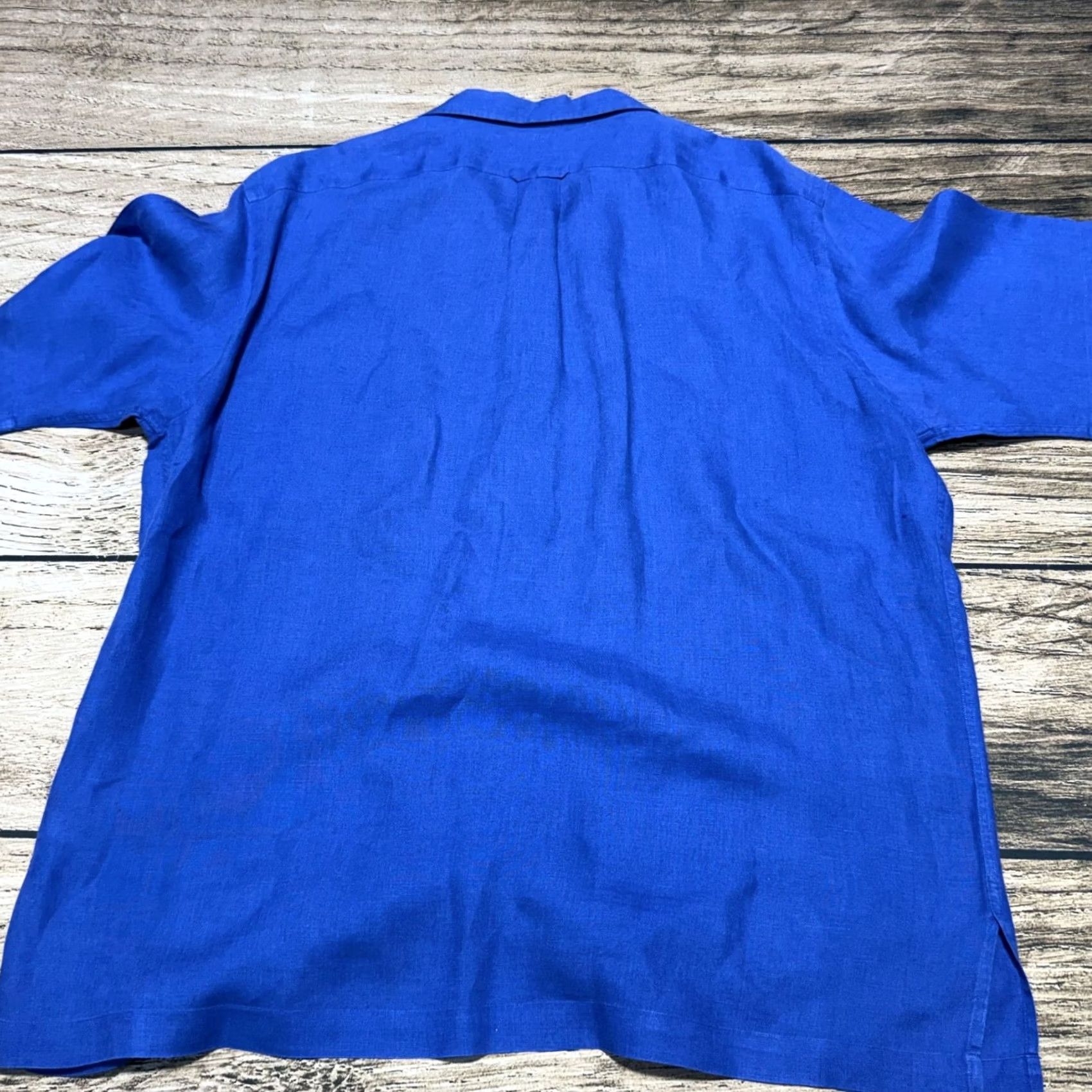 Polo Ralph Lauren VINTAGE Polo Ralph Lauren Shirt L Blue Caldwell Loop Collar Jupiter Hills Camp Hawaiian Size US L / EU 52-54 / 3 - 5 Thumbnail