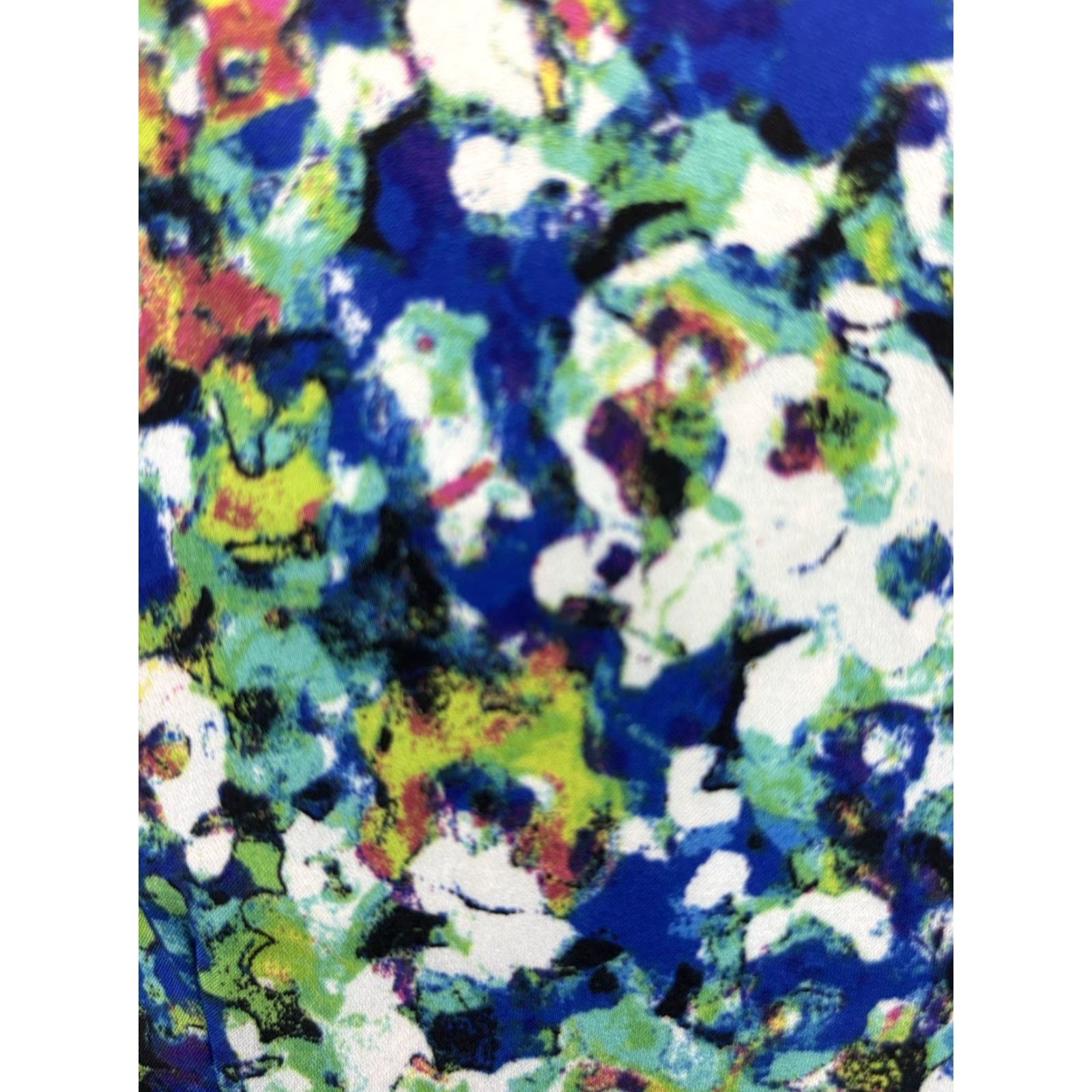 Ann Taylor Ann Taylor Dress Womens Sz 10 Floral Sleeveless Sheath Hi Low Hem Blue Green Multicolor Polyester Party/Cocktail Business Size L / US 10 / IT 46 - 6 Thumbnail