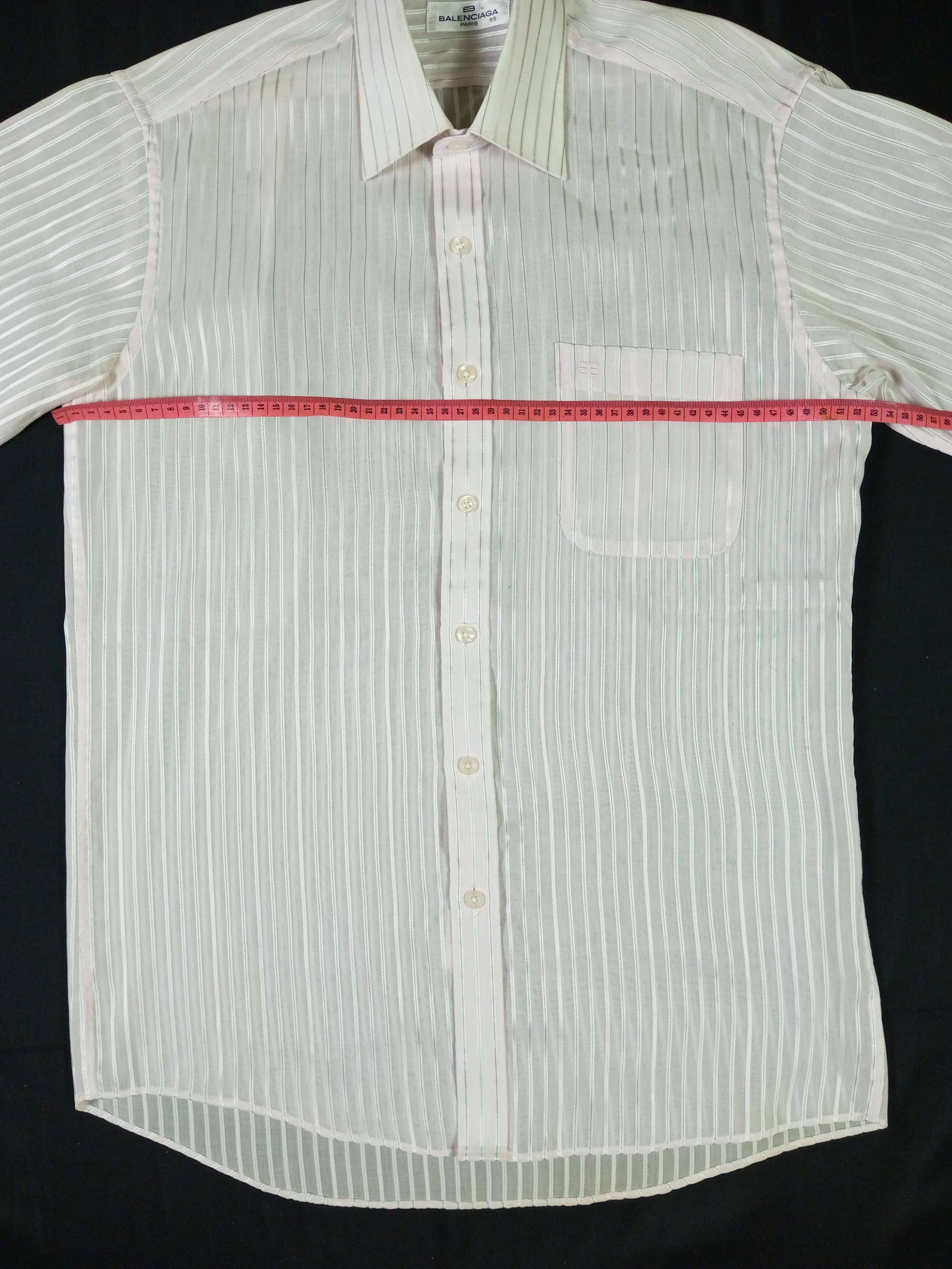 Balenciaga 90s Vintage Balenciaga Pink Stripe Shirt Rare Luxury Size US L / EU 52-54 / 3 - 9 Thumbnail