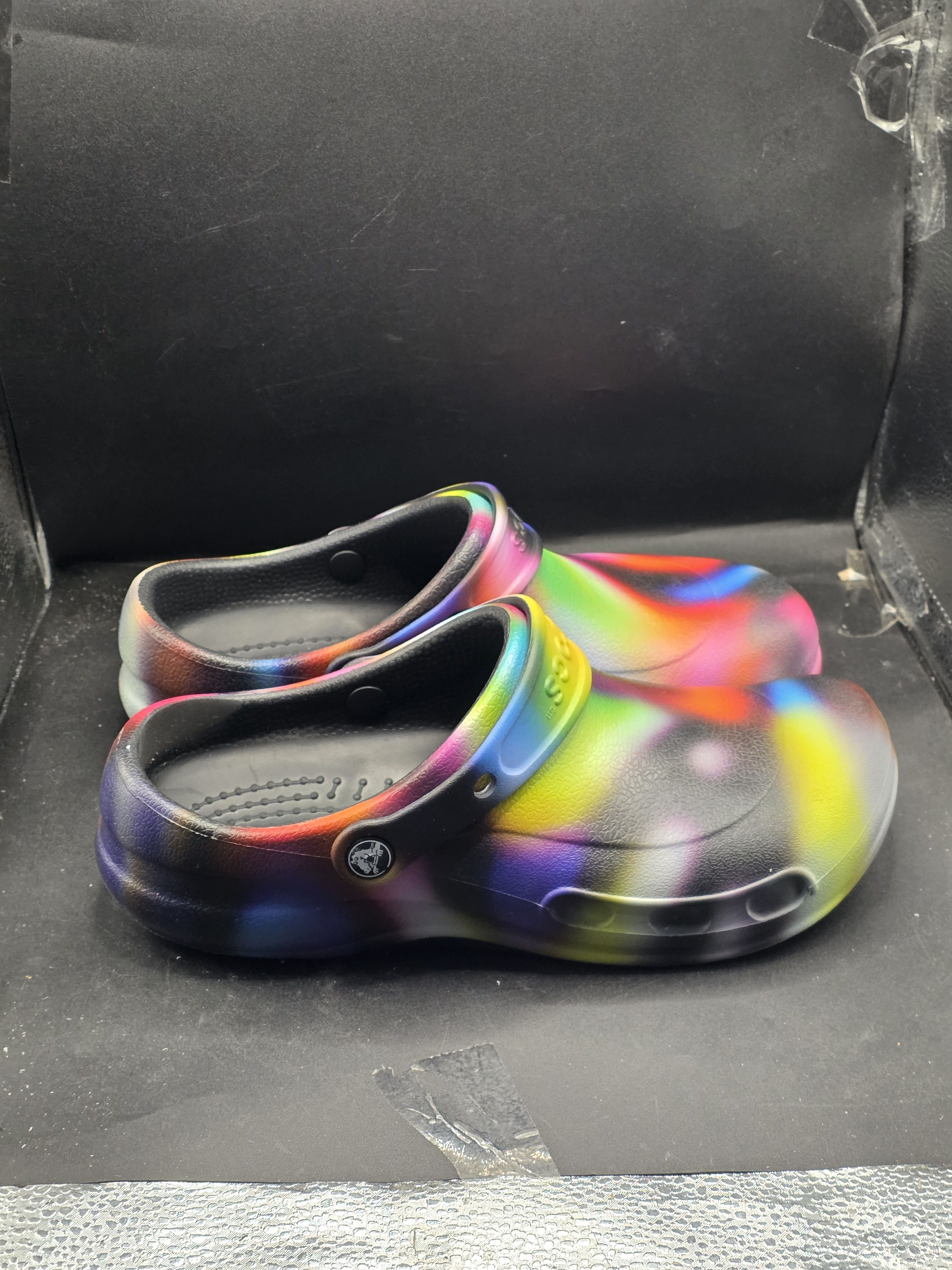 Crocs Authentic Crocs Rainbow Tie Dye Clogs Black Multicolor Size US 10 / IT 40 - 2 Thumbnail