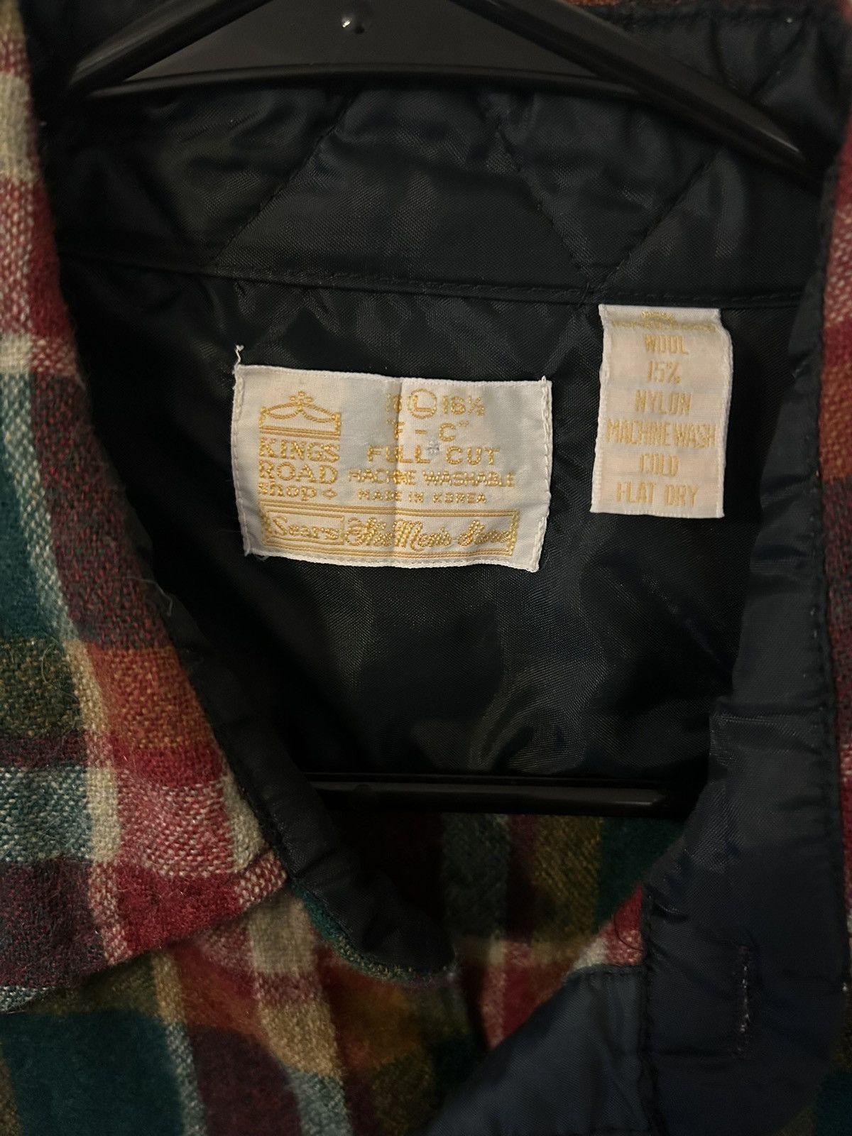 Sears Sears Kings Road Vintage Wool Plaid Flannel Lined Large Size US L / EU 52-54 / 3 - 3 Thumbnail