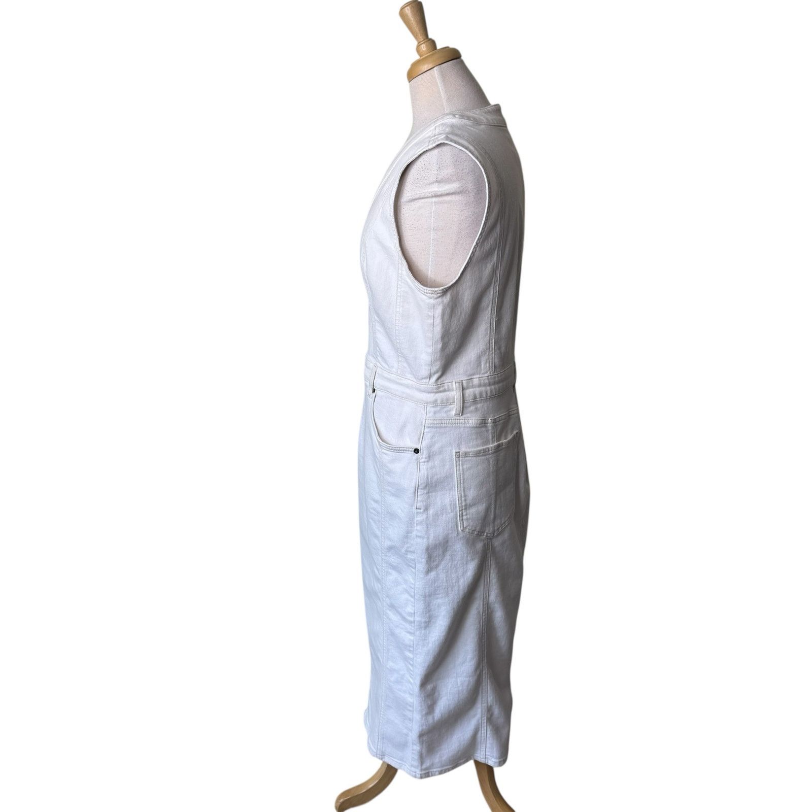 Rails RAILS Westwood Sleeveless Denim Dress Ecru Large NWT Size L / US 10 / IT 46 - 5 Thumbnail