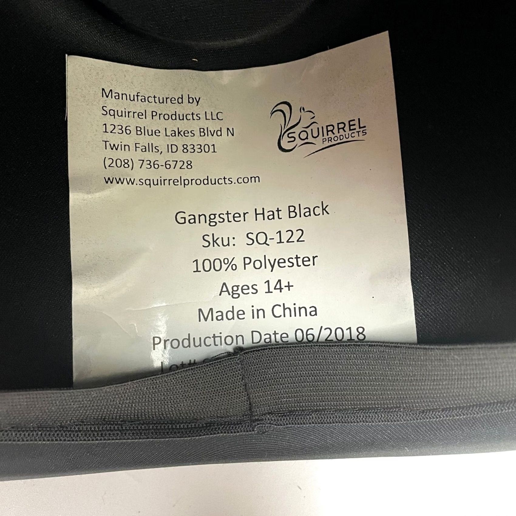 Vintage Squirrel Products Gangster Costume Hat Black Polyester Bowler/Derby Adult Unisex 14 and Up Size ONE SIZE - 7 Thumbnail