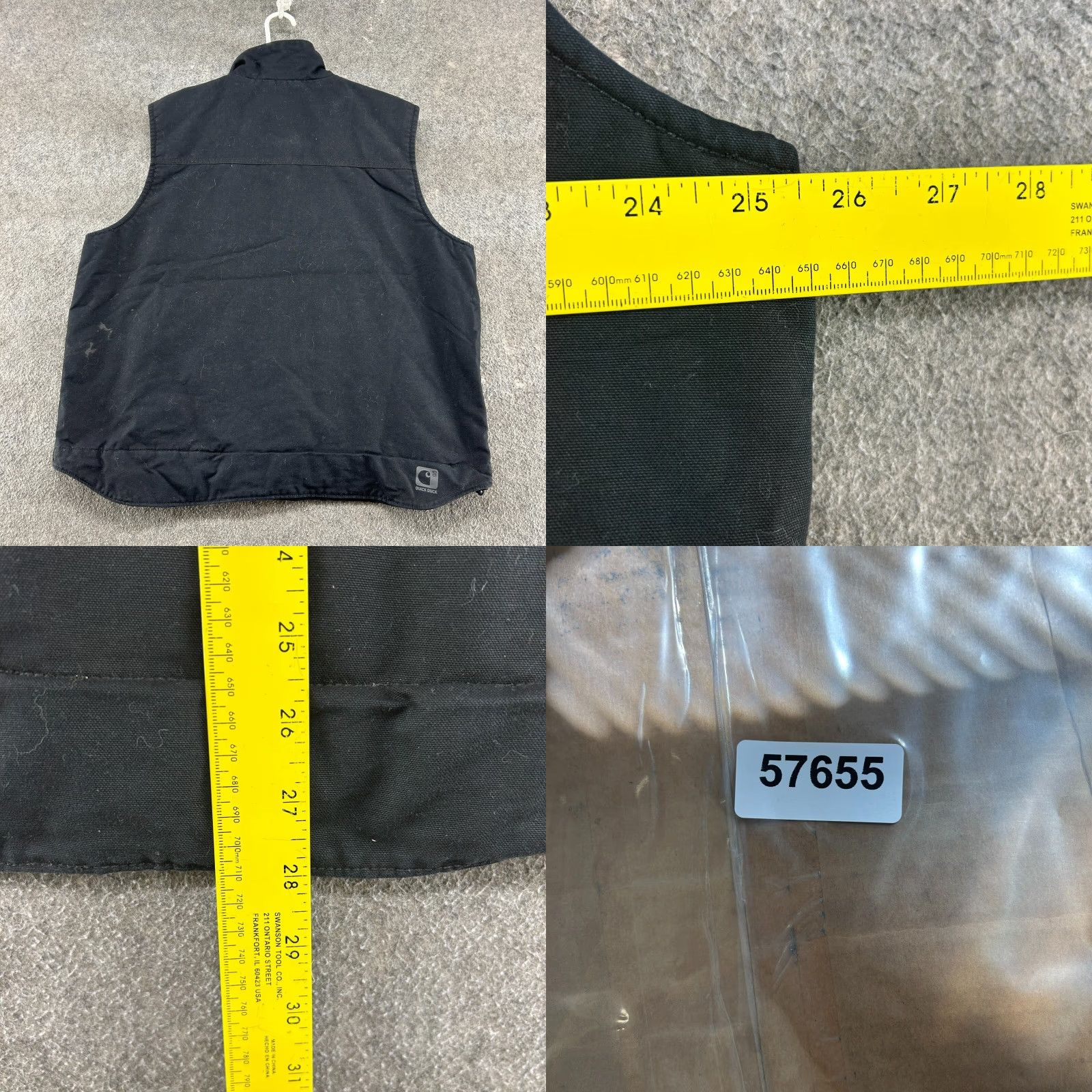 Carhartt VINTAGE Carhartt Vest Parka Mens XL Black Canvas Quick Duck Workwear Pockets Logo Size US XL / EU 56 / 4 - 9 Thumbnail