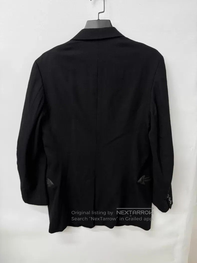 Yohji Yamamoto Yohji Yamamoto size 3 Leather-paneled wool blazer Size 38R - 5 Thumbnail
