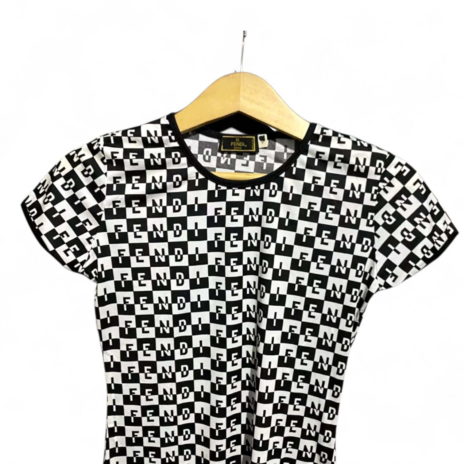 Fendi Fendi Vintage FF Logo T Shirt Top Size S / US 4 / IT 40 - 2 Thumbnail