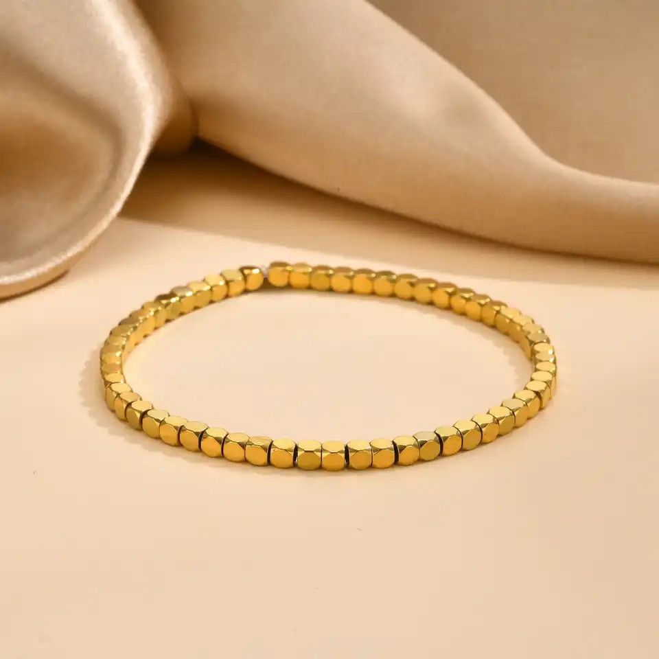 Other Simple Square Beads Chain Bracelet Size ONE SIZE - 1 Thumbnail