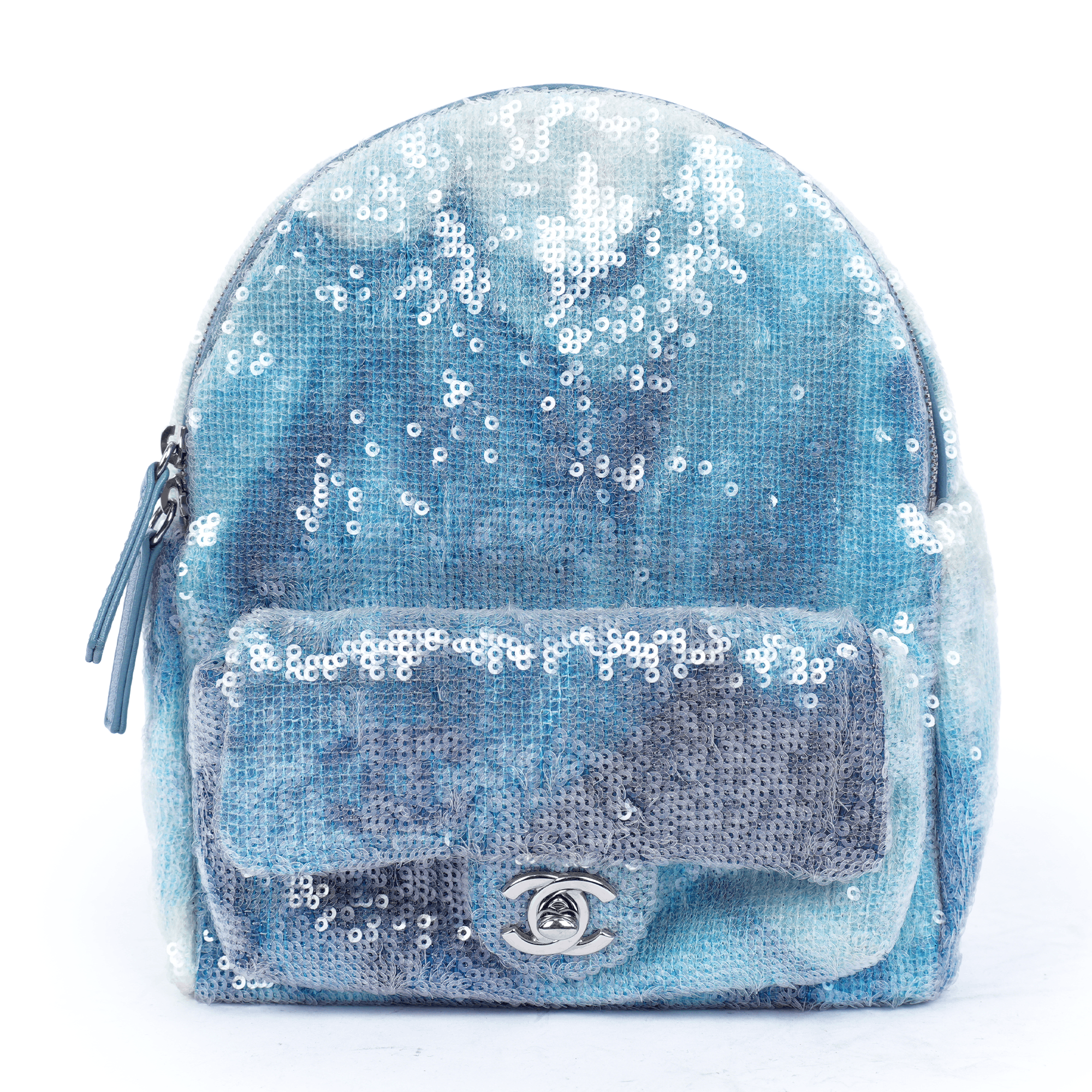 Chanel CHANEL BLUE 2018 SEQUIN WATERFALL TINY BACKPACK Size ONE SIZE - 1 Thumbnail